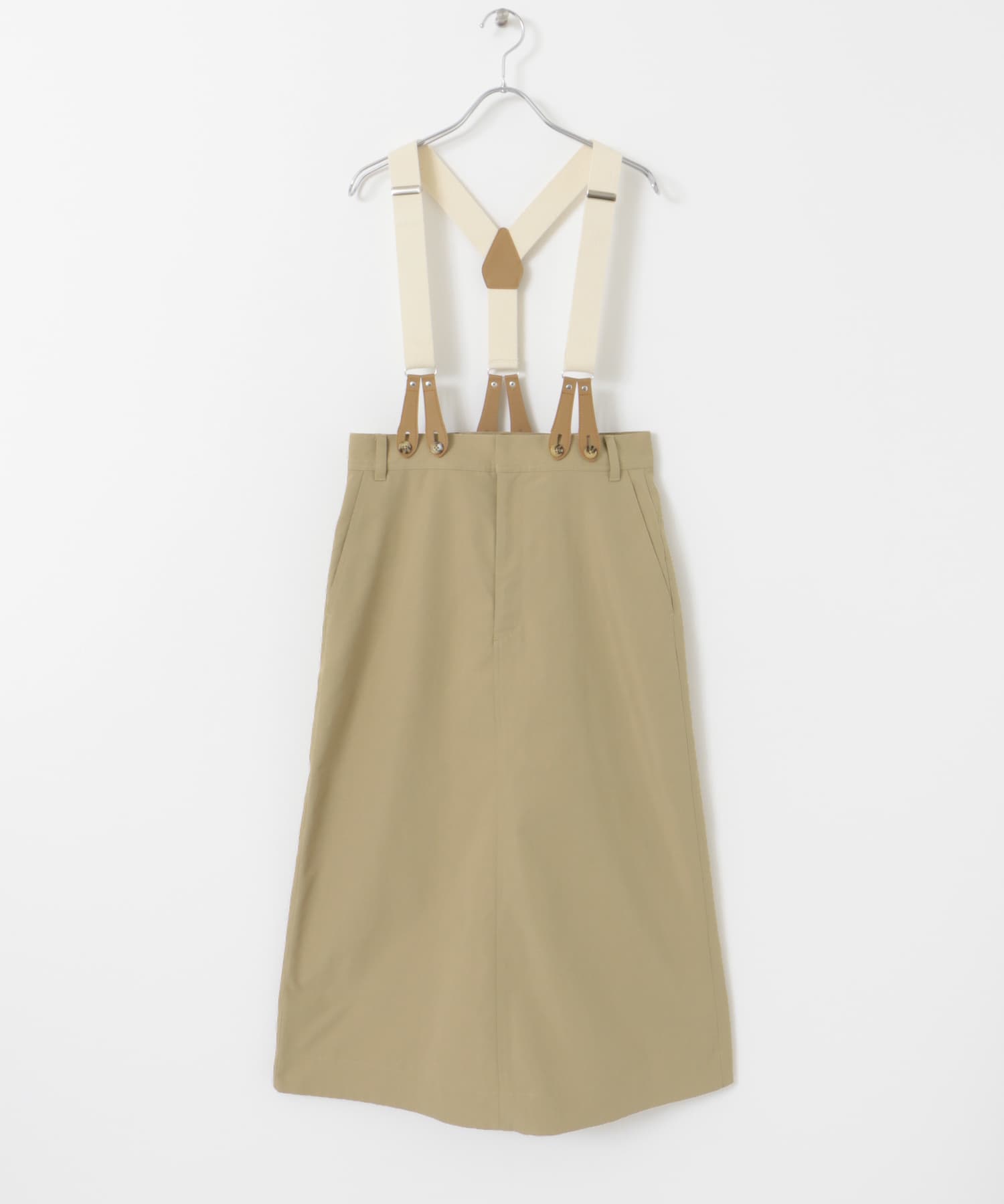 サスペンダートラペーズスカート BEIGE M