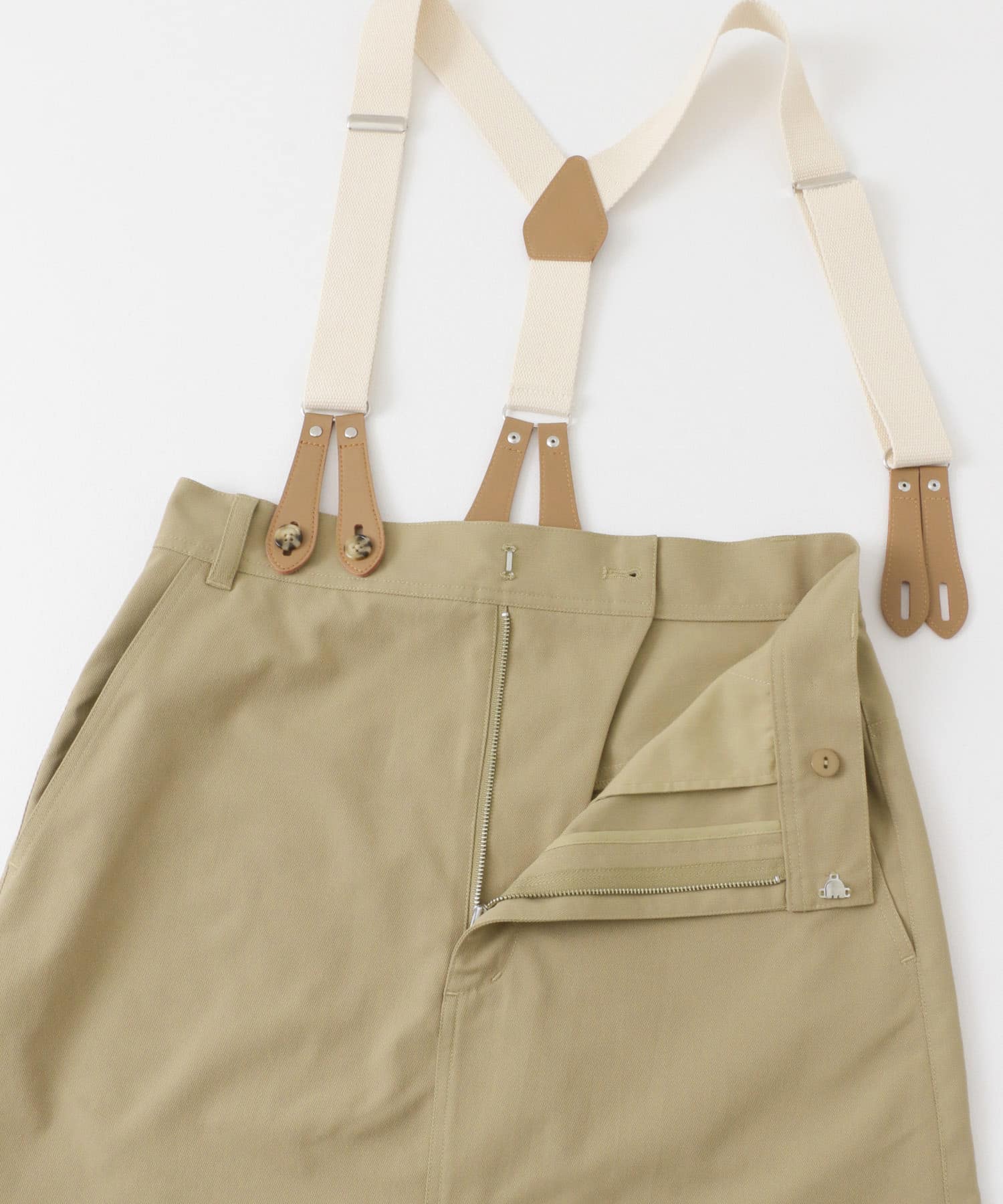 サスペンダートラペーズスカート BEIGE M