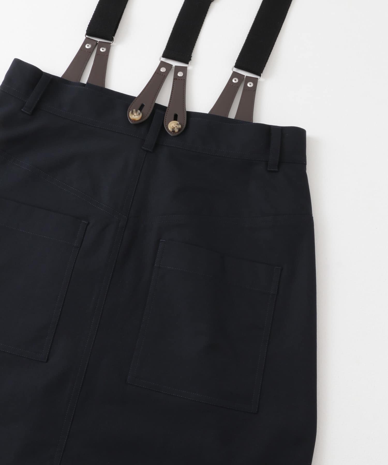 サスペンダートラペーズスカート NAVY M