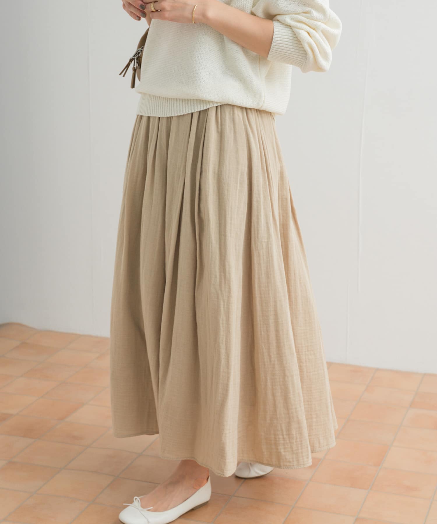 ダブルガーゼボリュームスカート