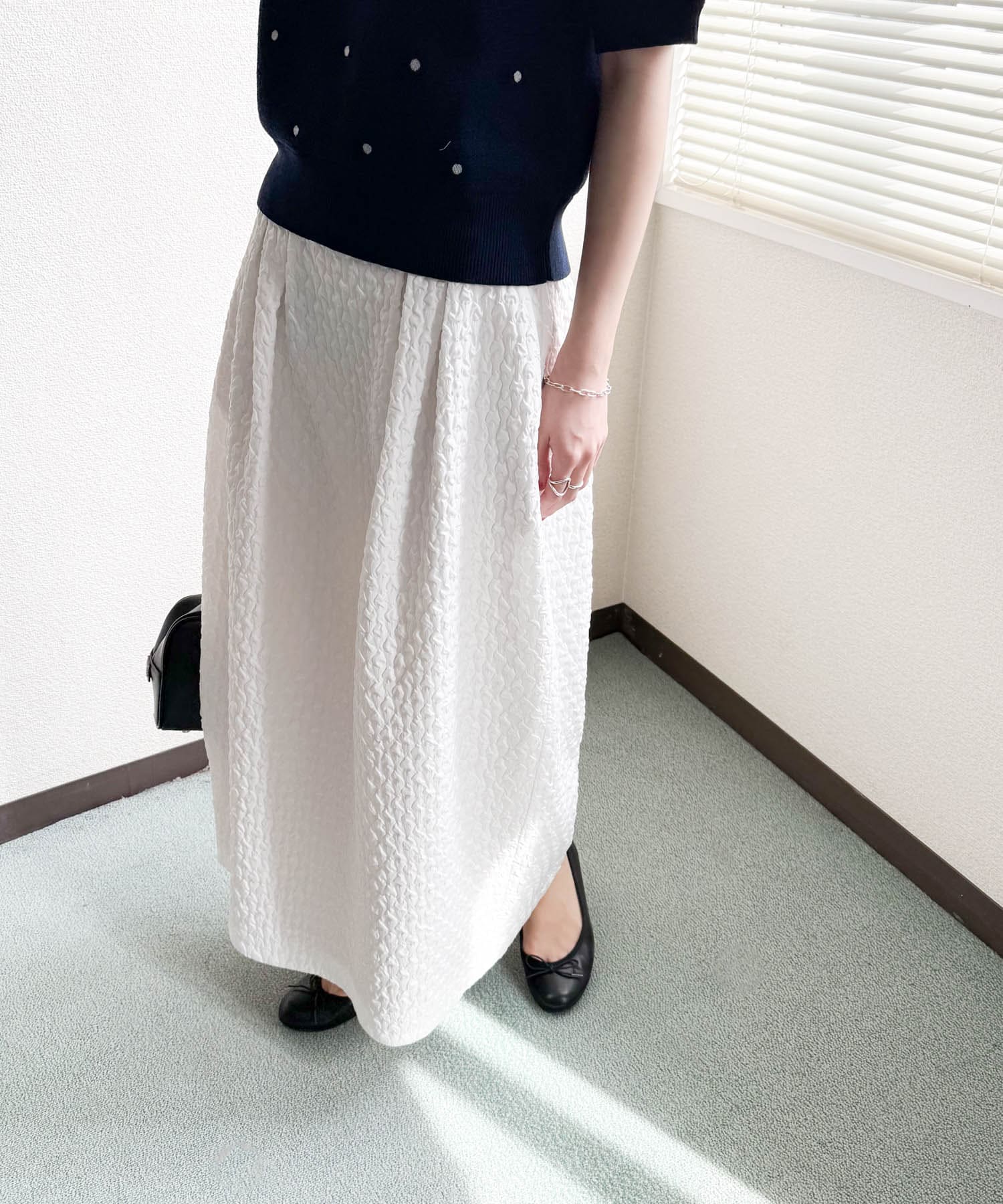 ジャガードコクーンスカート