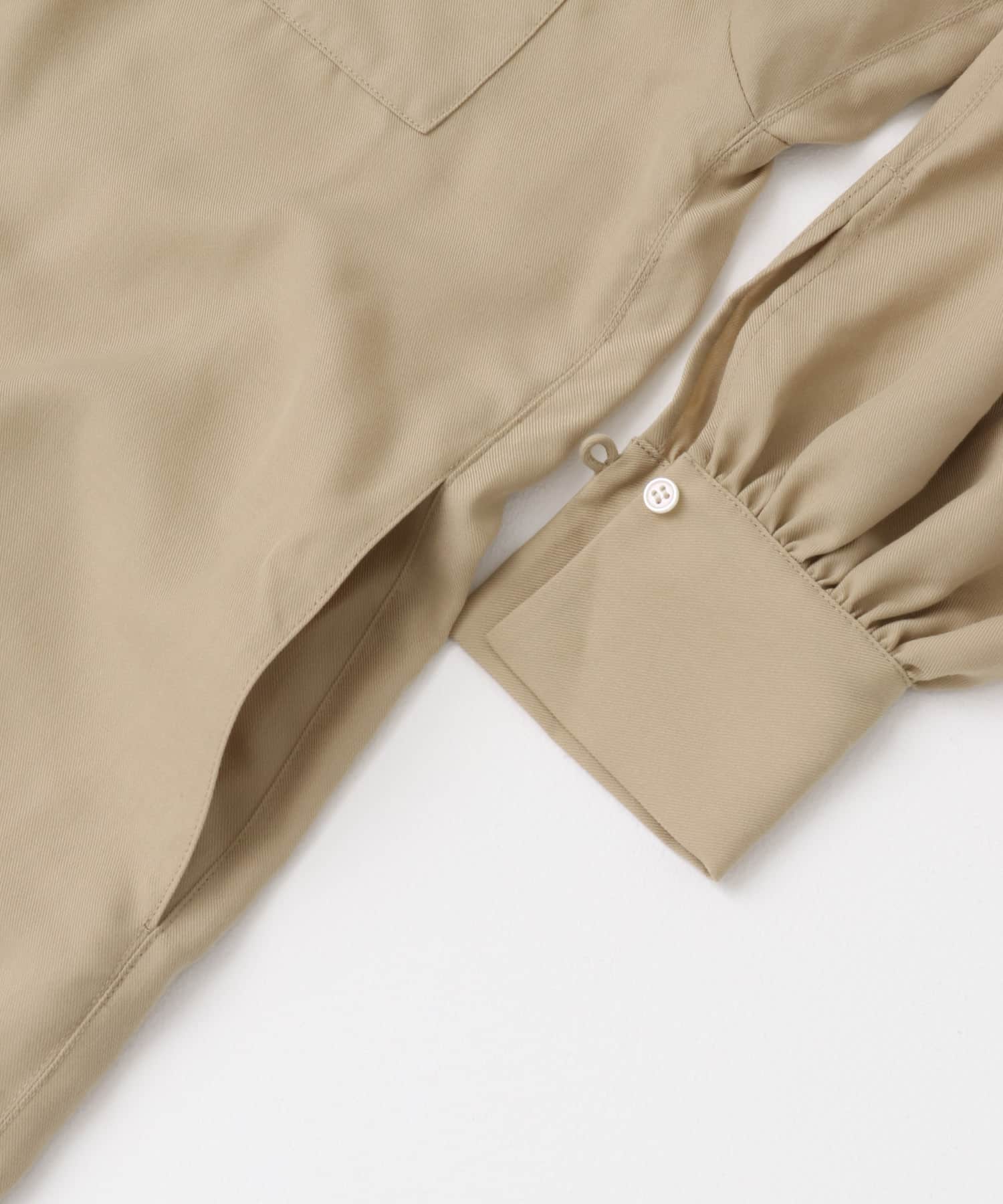 ボウタイワークシャツワンピース BEIGE M