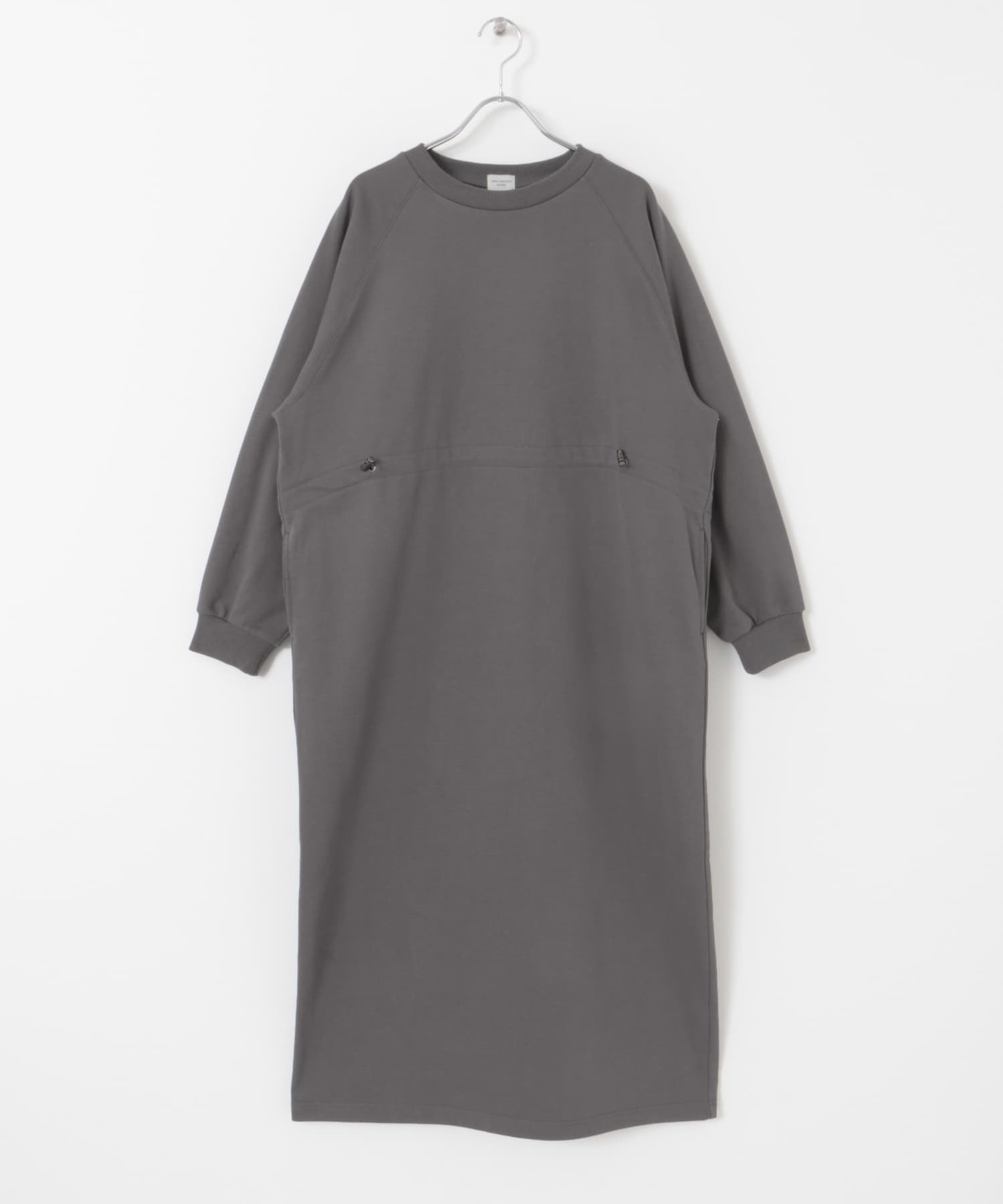 ミニ裏毛ドロストワンピース(M CHARCOAL): ワンピース｜URBAN