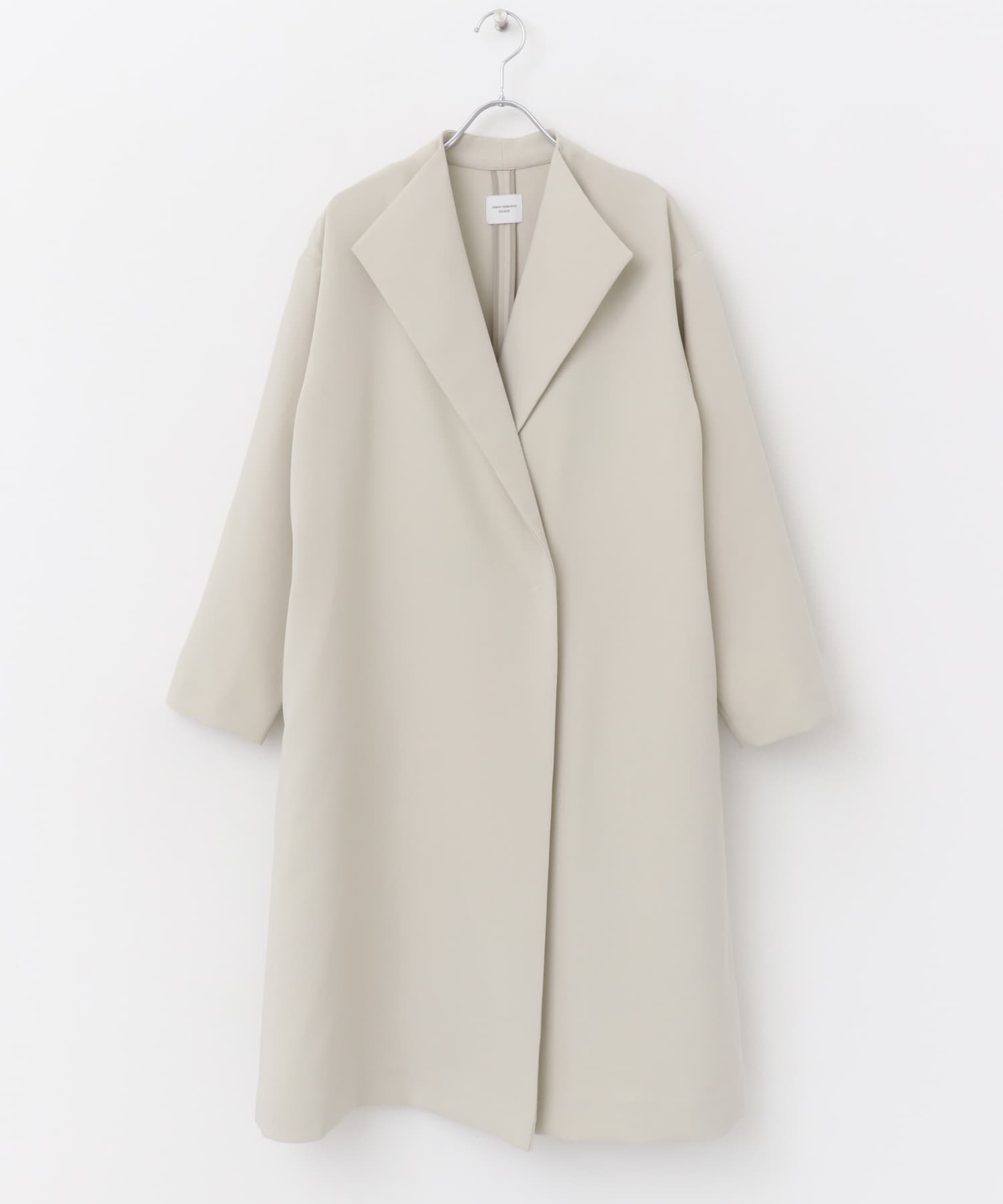 ダブルクロスガウンコート L.BEIGE M