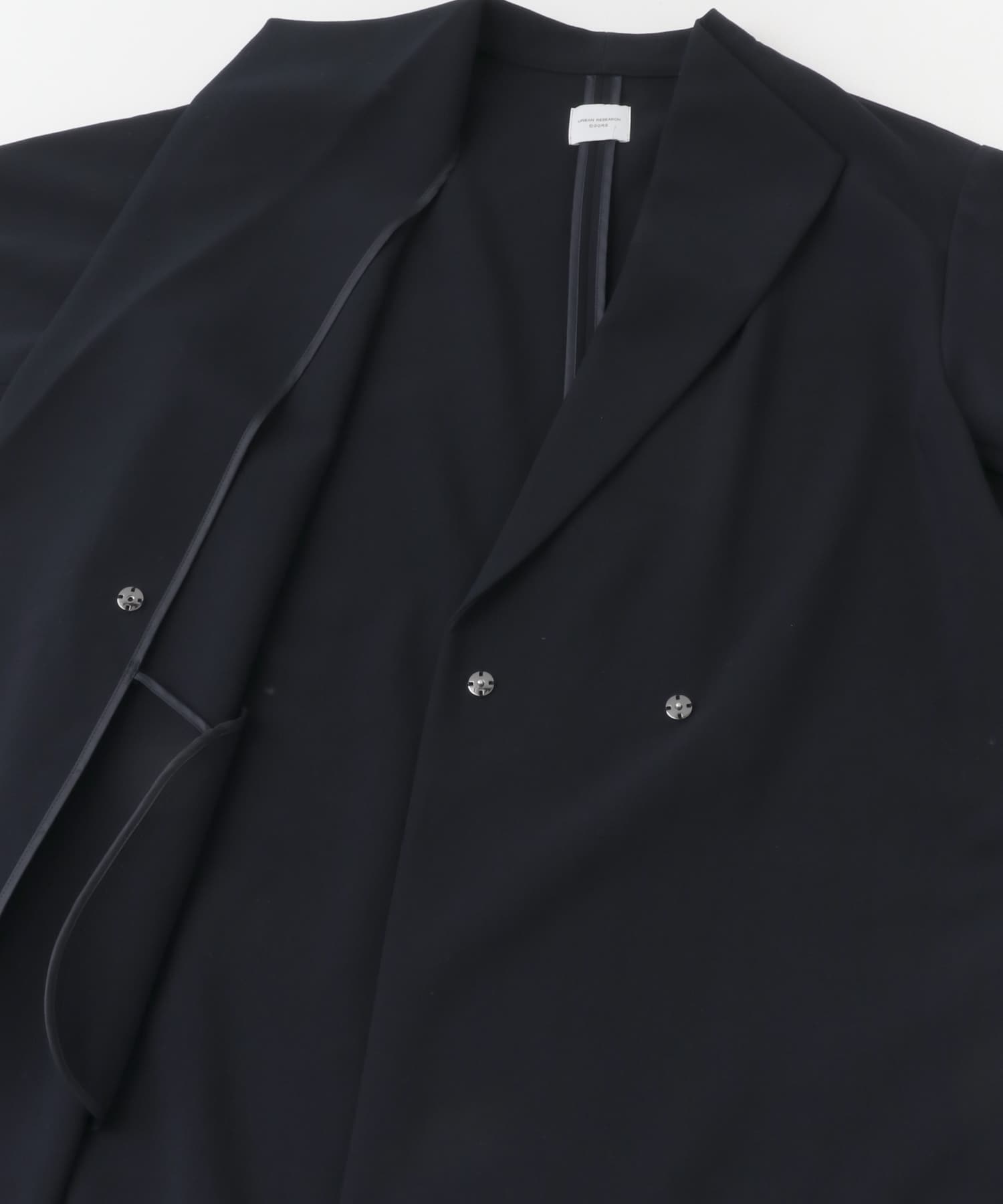 ダブルクロスガウンコート NAVY M