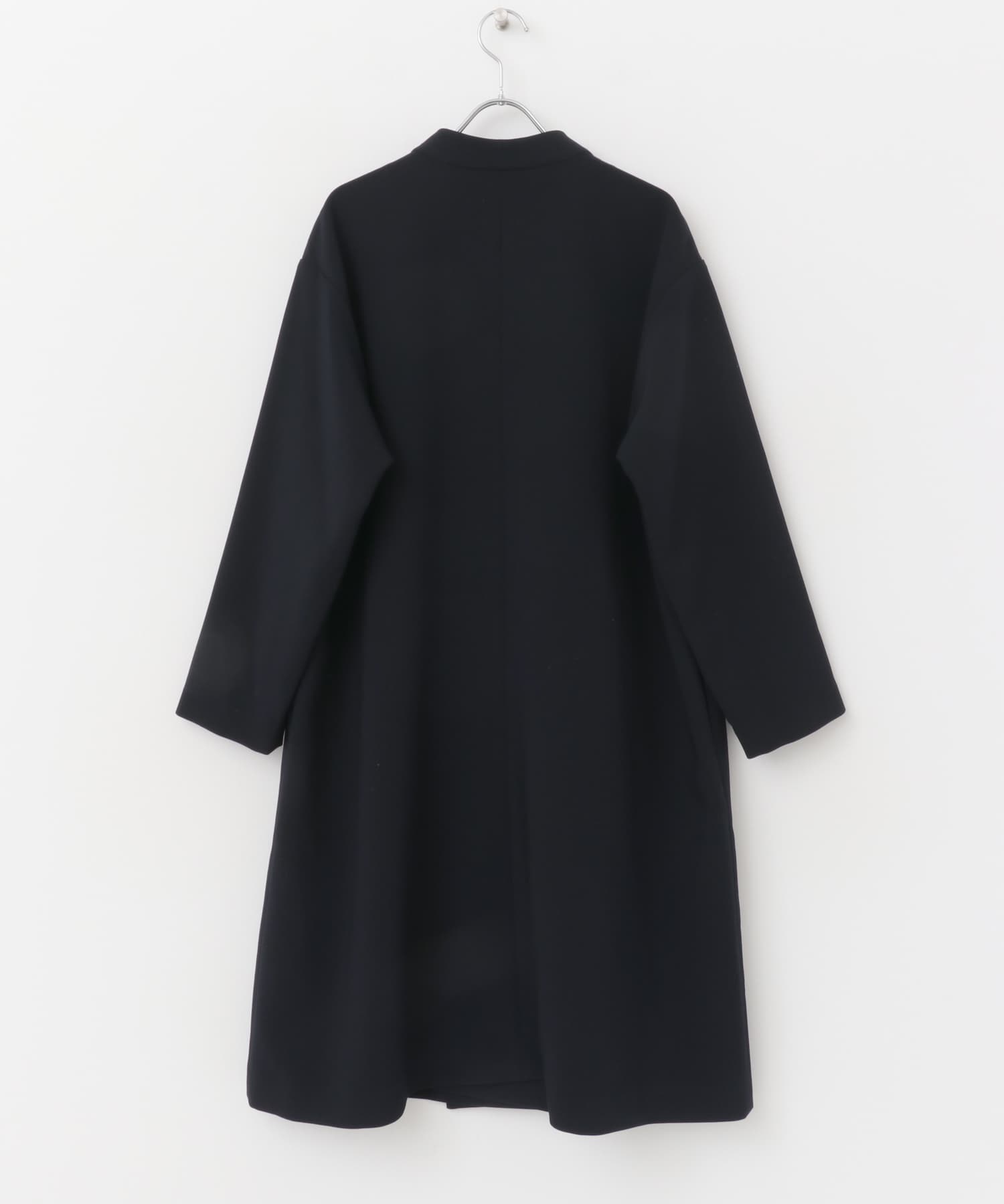 ダブルクロスガウンコート NAVY M
