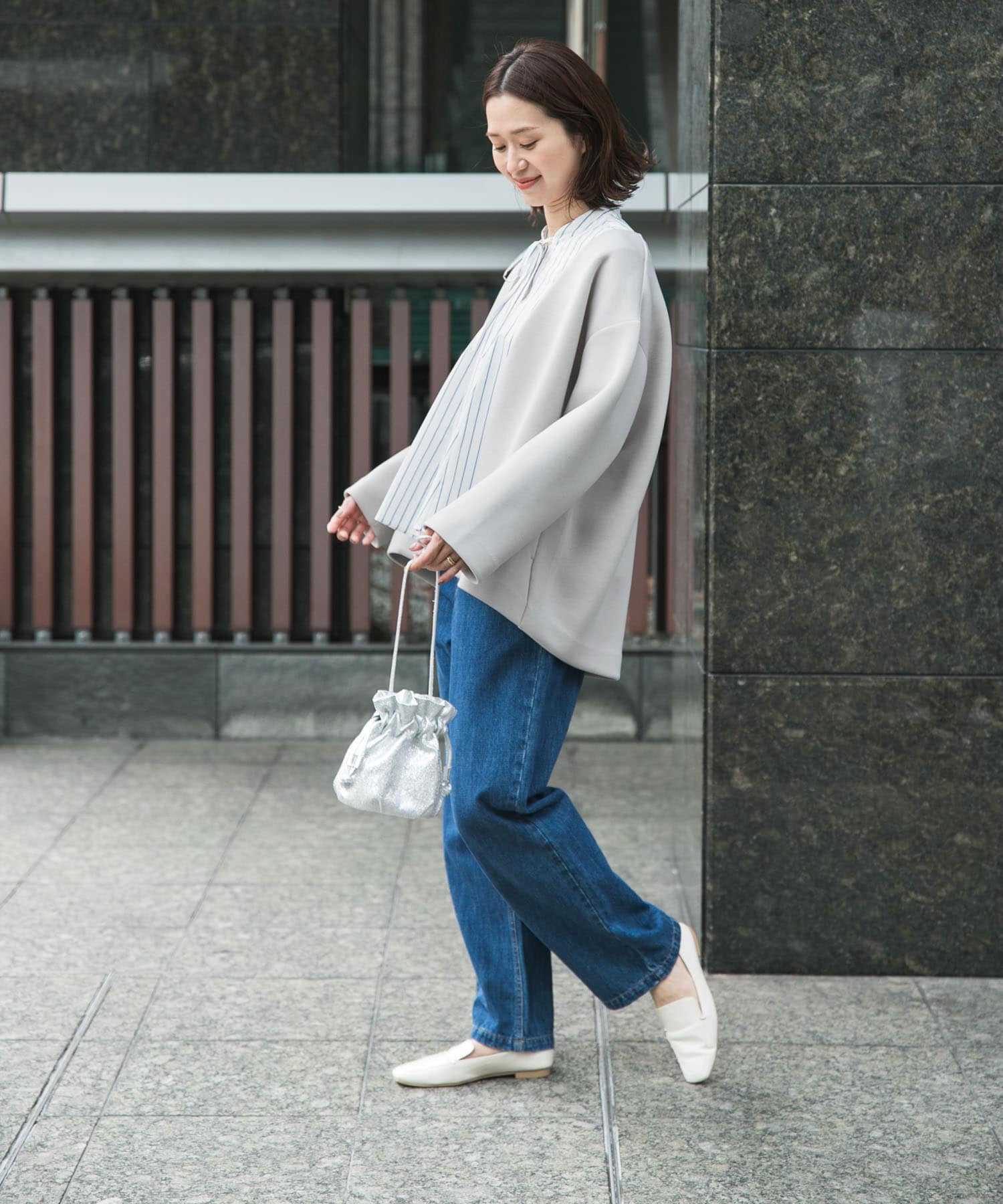 ダンボールニットノーカラージャケット(M GREIGE): アウター｜URBAN