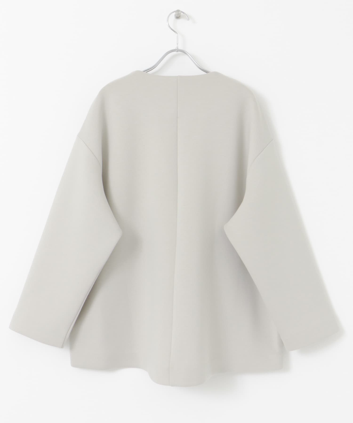 美品✨LEONARD ニットノーカラージャケット ホワイト 美品✨LEONARD ニットノーカラージャケット ホワイト 美品✨LEONARD