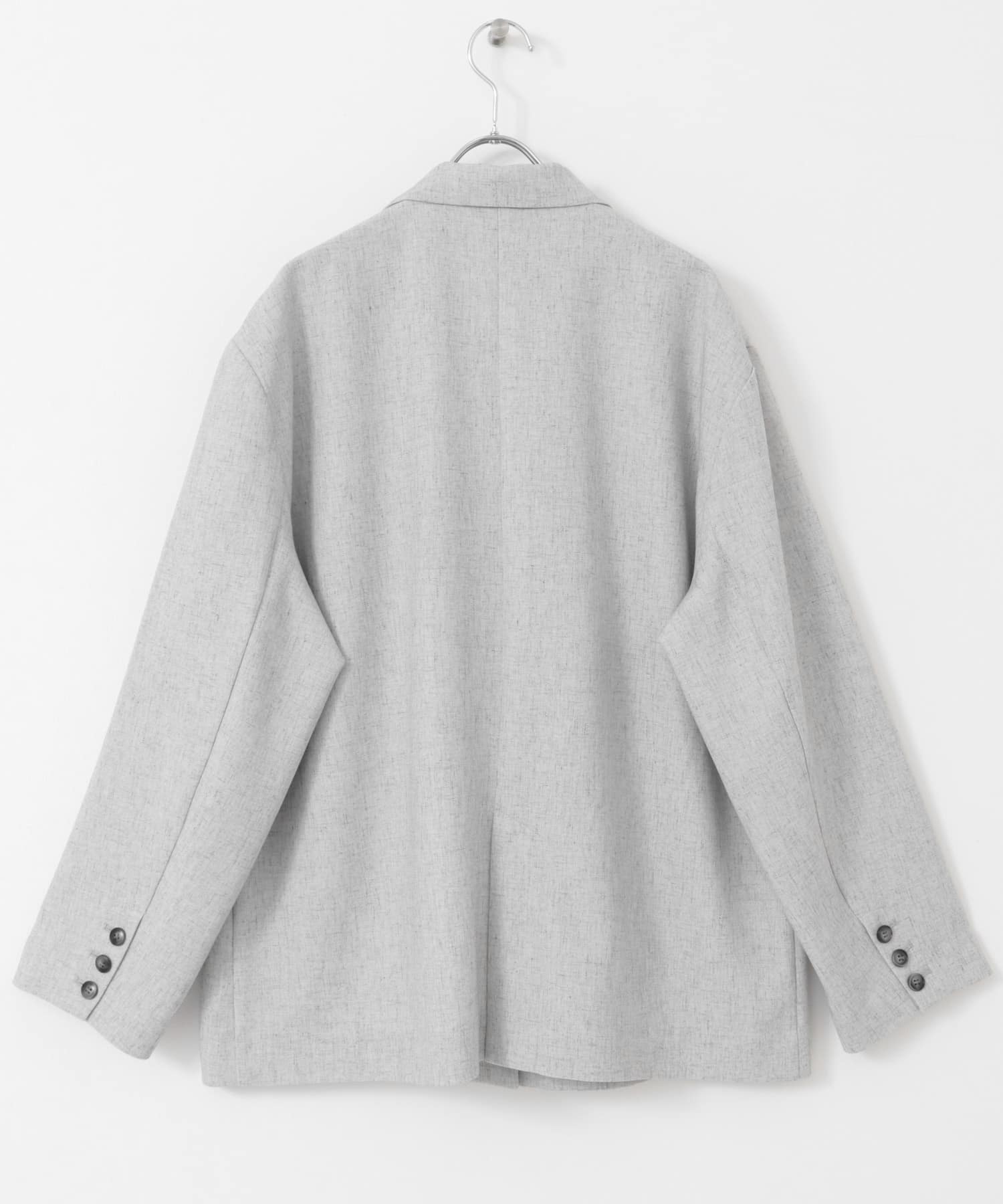 『セットアップ対応』 シングルテーラードジャケット GRAY M
