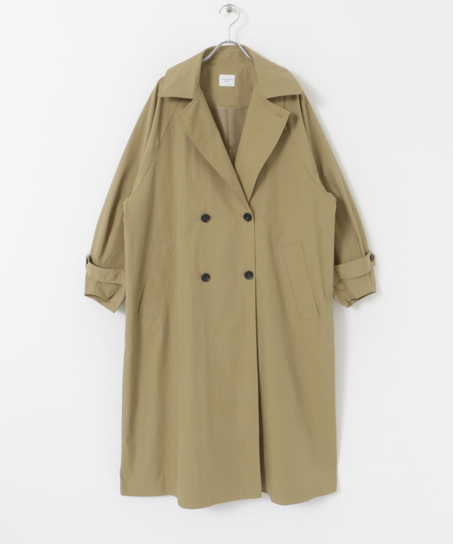 袖ボリュームスタンドコート BEIGE M