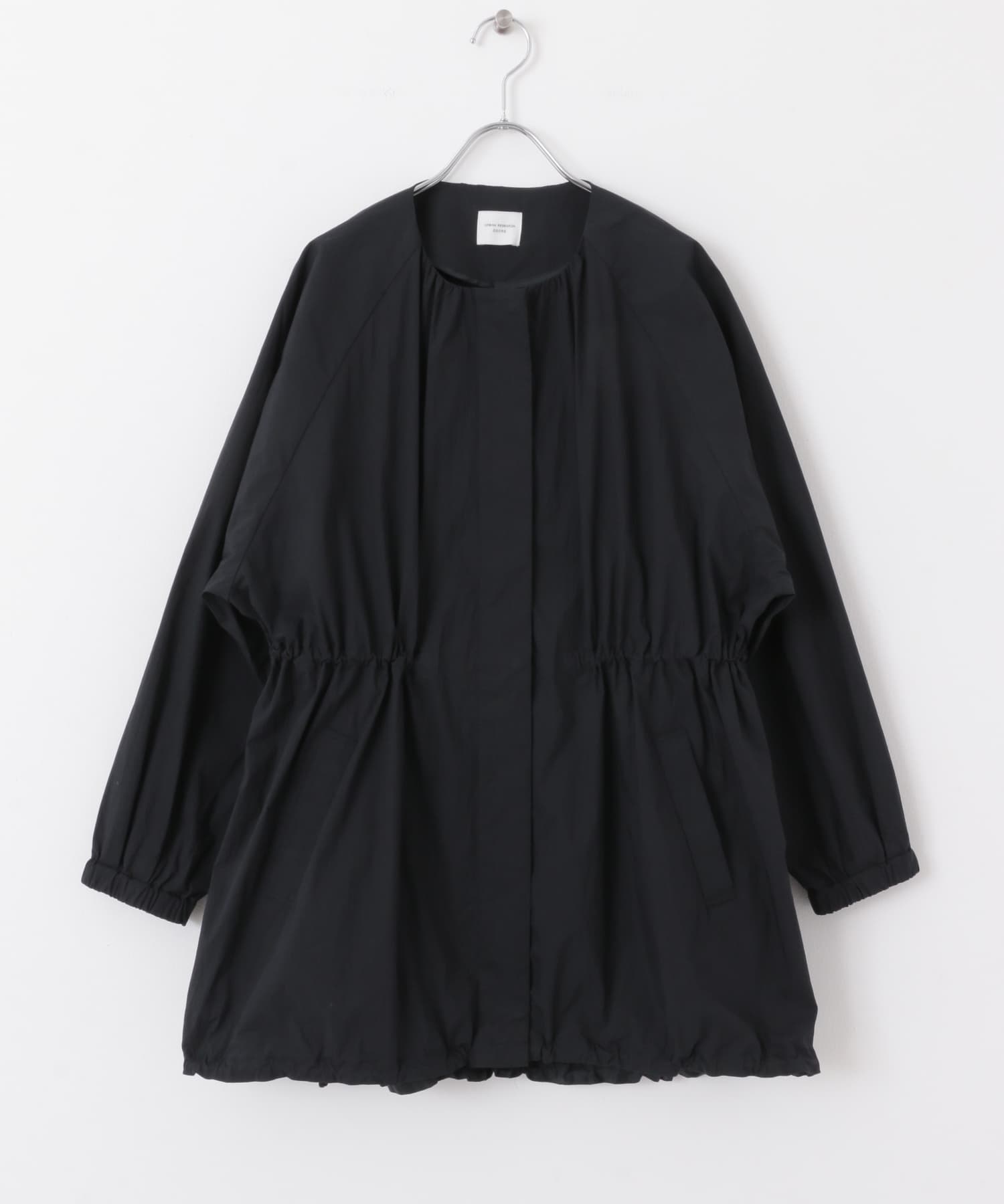 ギャザーノーカラーブルゾン NAVY M
