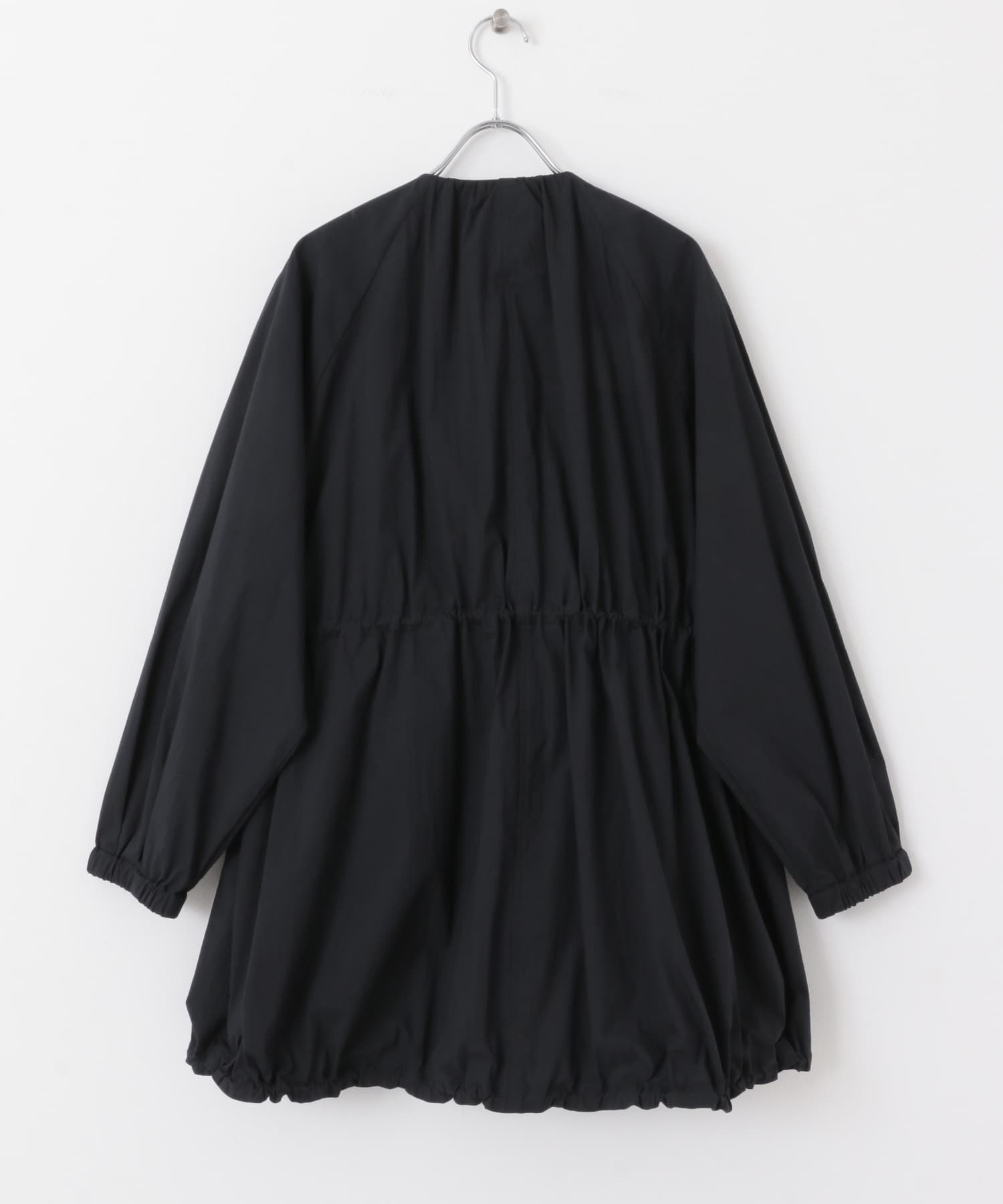 ギャザーノーカラーブルゾン NAVY M