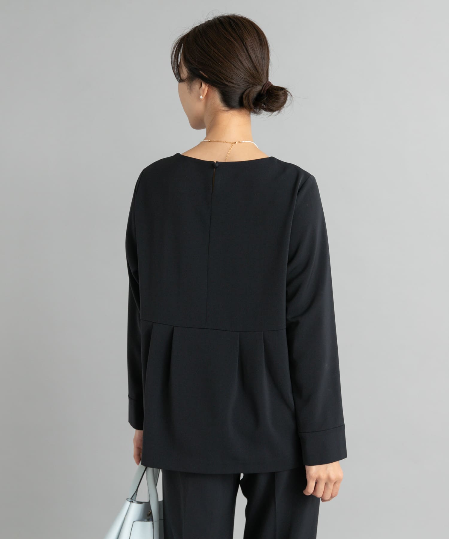 ペプラムトップスセットアップ(S NAVY): ドレスライン｜URBAN