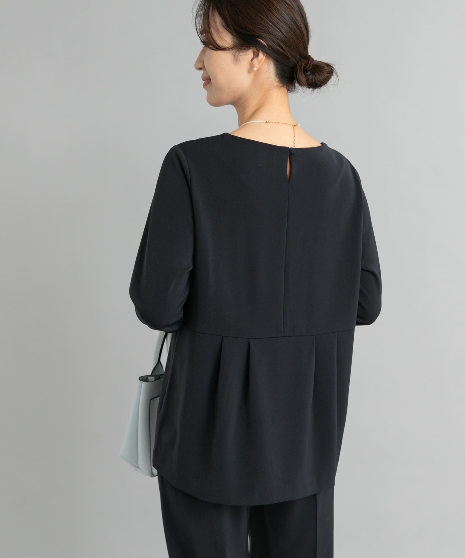 ペプラムトップスセットアップ(S NAVY): ドレスライン｜URBAN