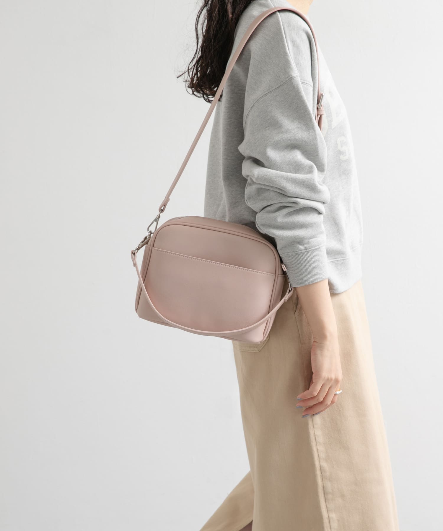 2WAYスクエアショルダーバッグ PINK one