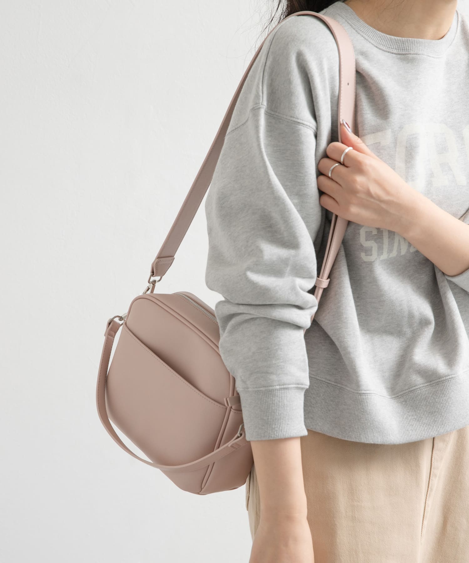 2WAYスクエアショルダーバッグ PINK one