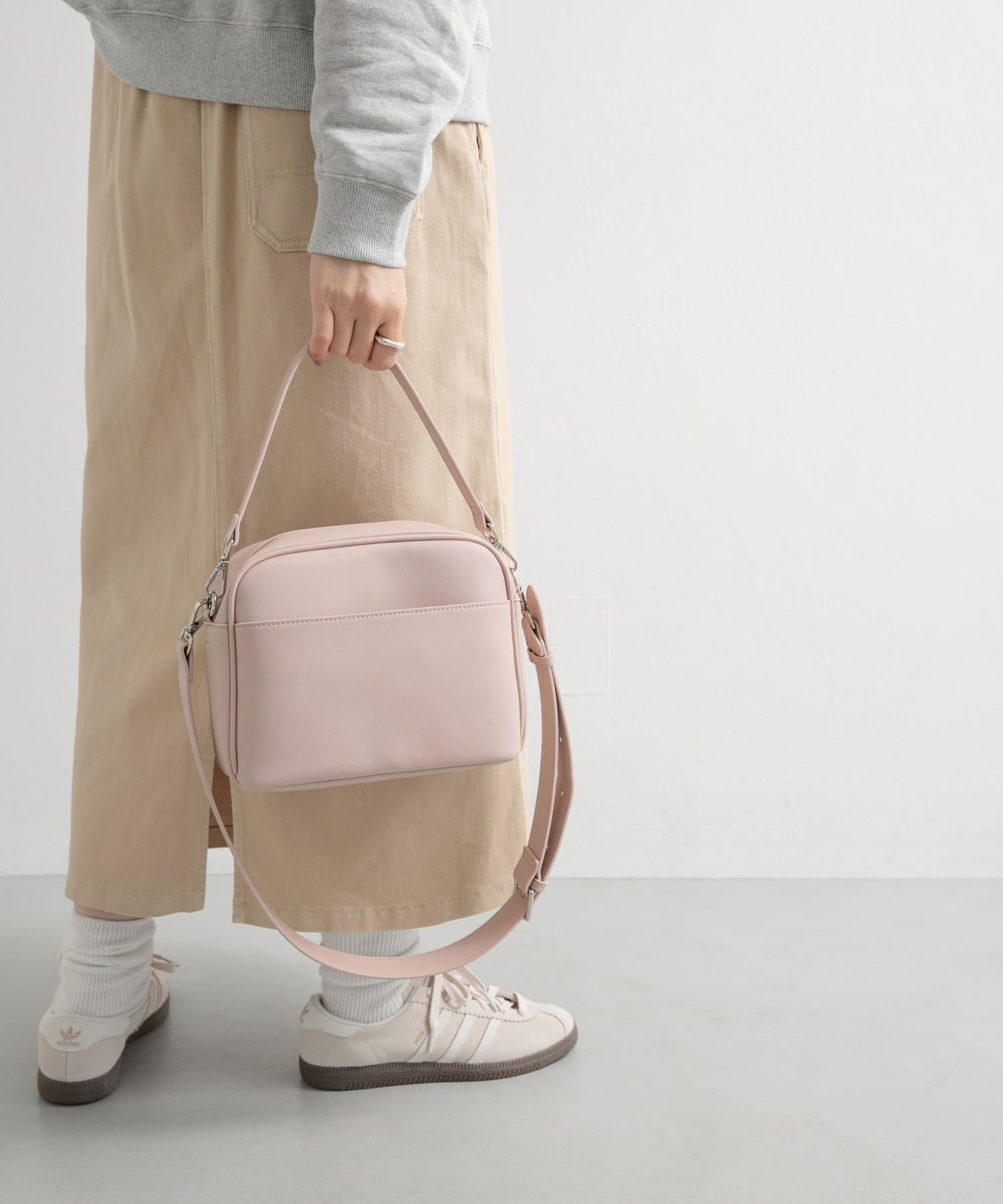 2WAYスクエアショルダーバッグ PINK one