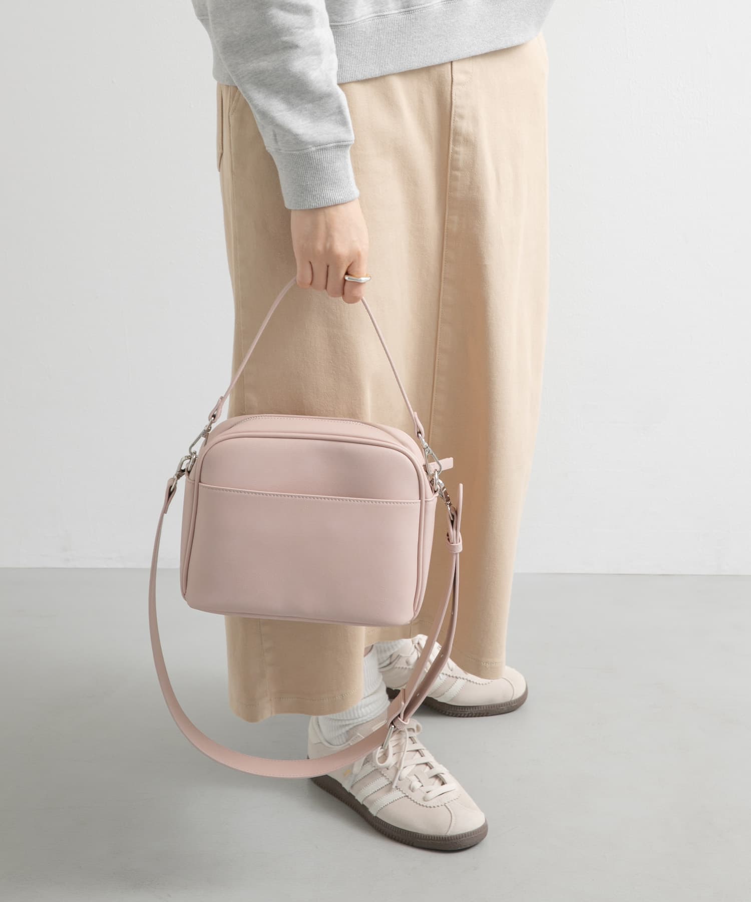 2WAYスクエアショルダーバッグ PINK one