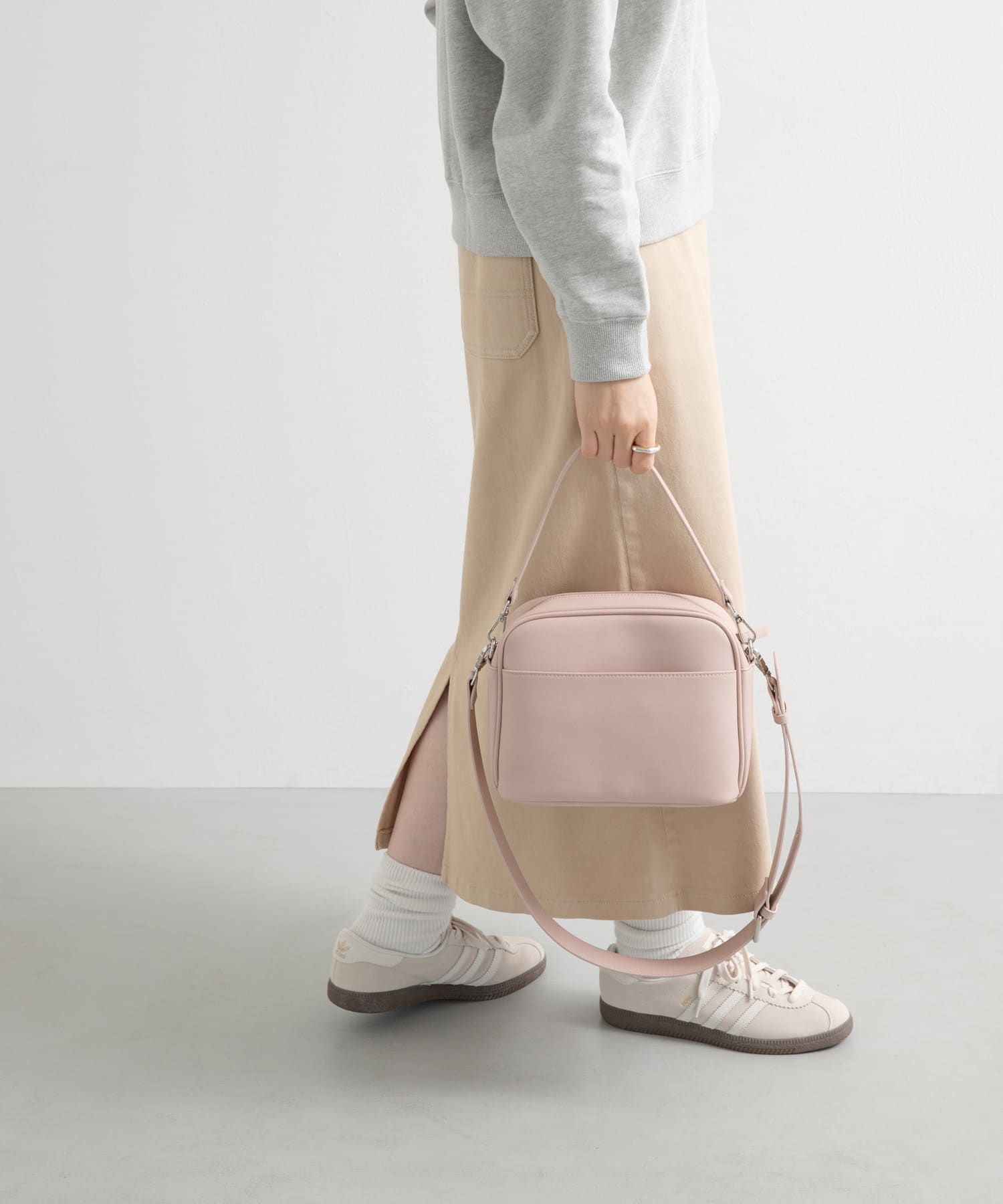 2WAYスクエアショルダーバッグ PINK one