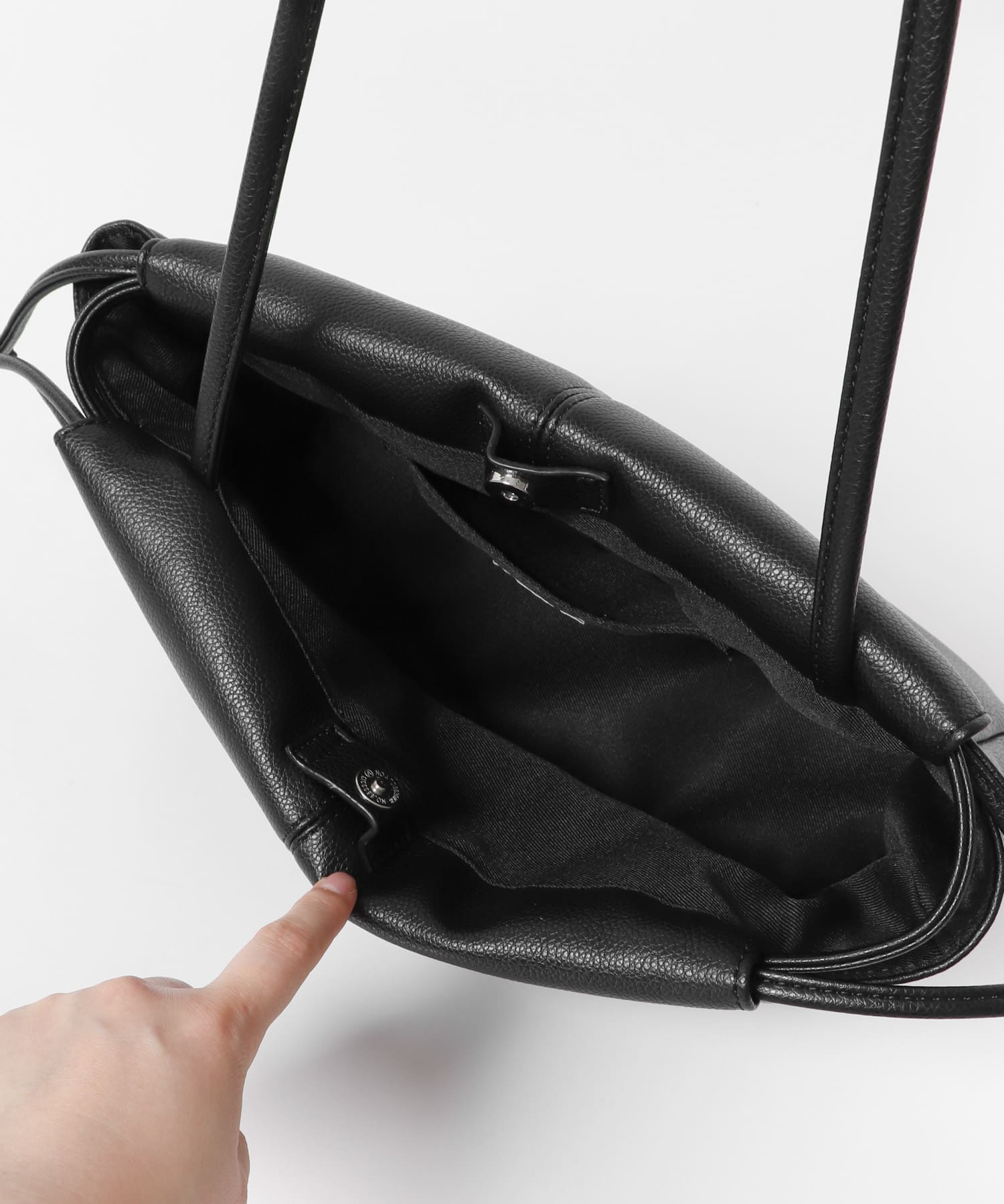 2WAY巾着ショルダーバッグ BLACK one