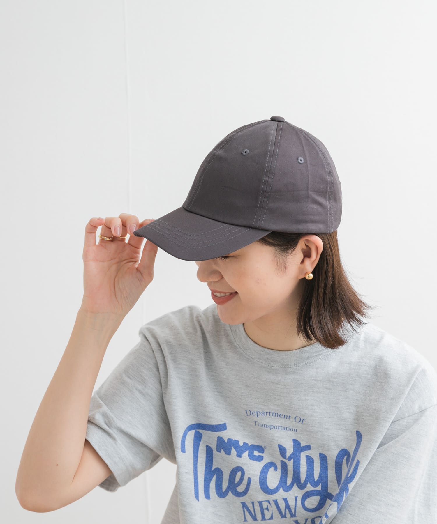 ツイルキャップ CHARCOAL one