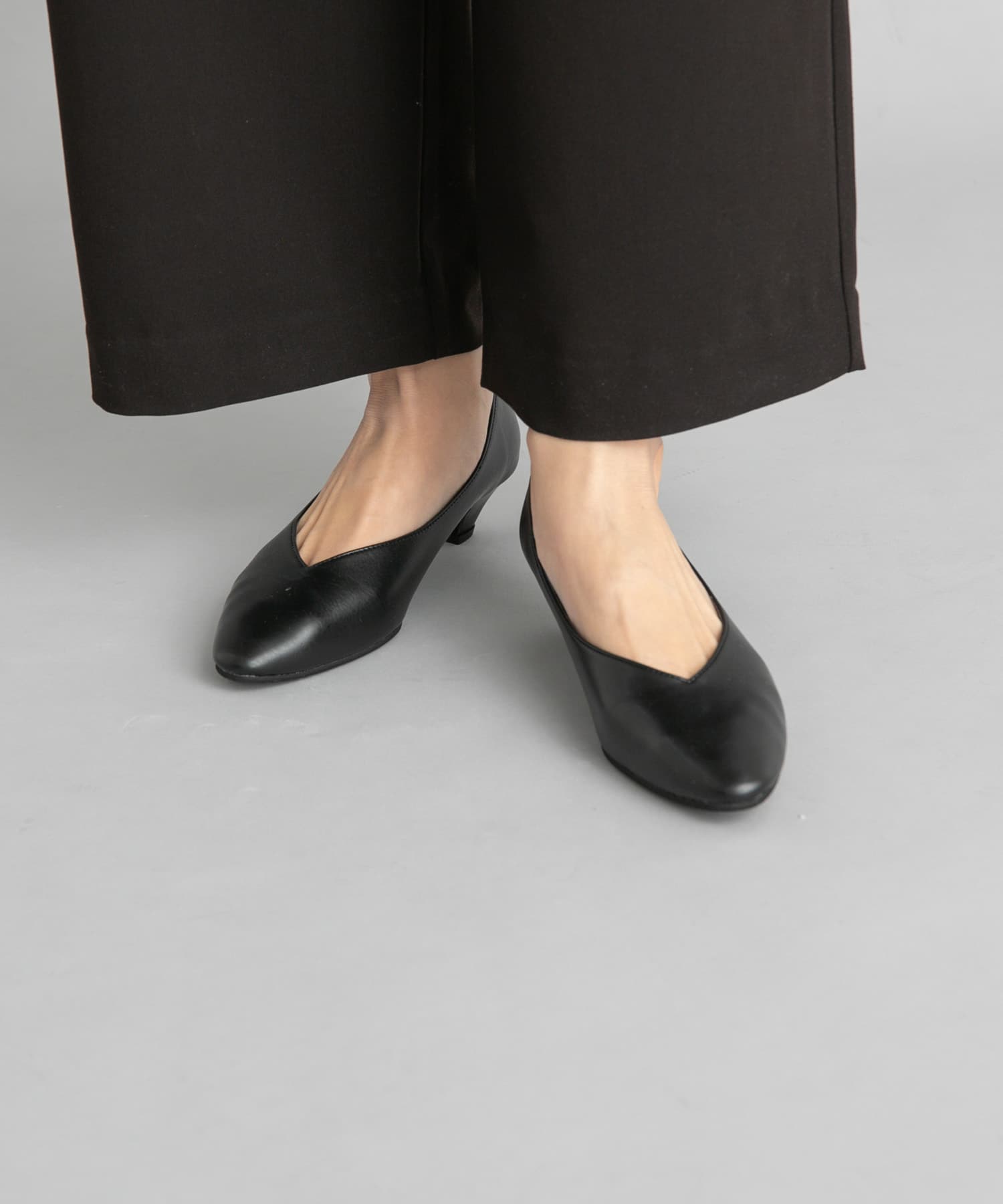 ソフトヒールパンプス BLACK 36