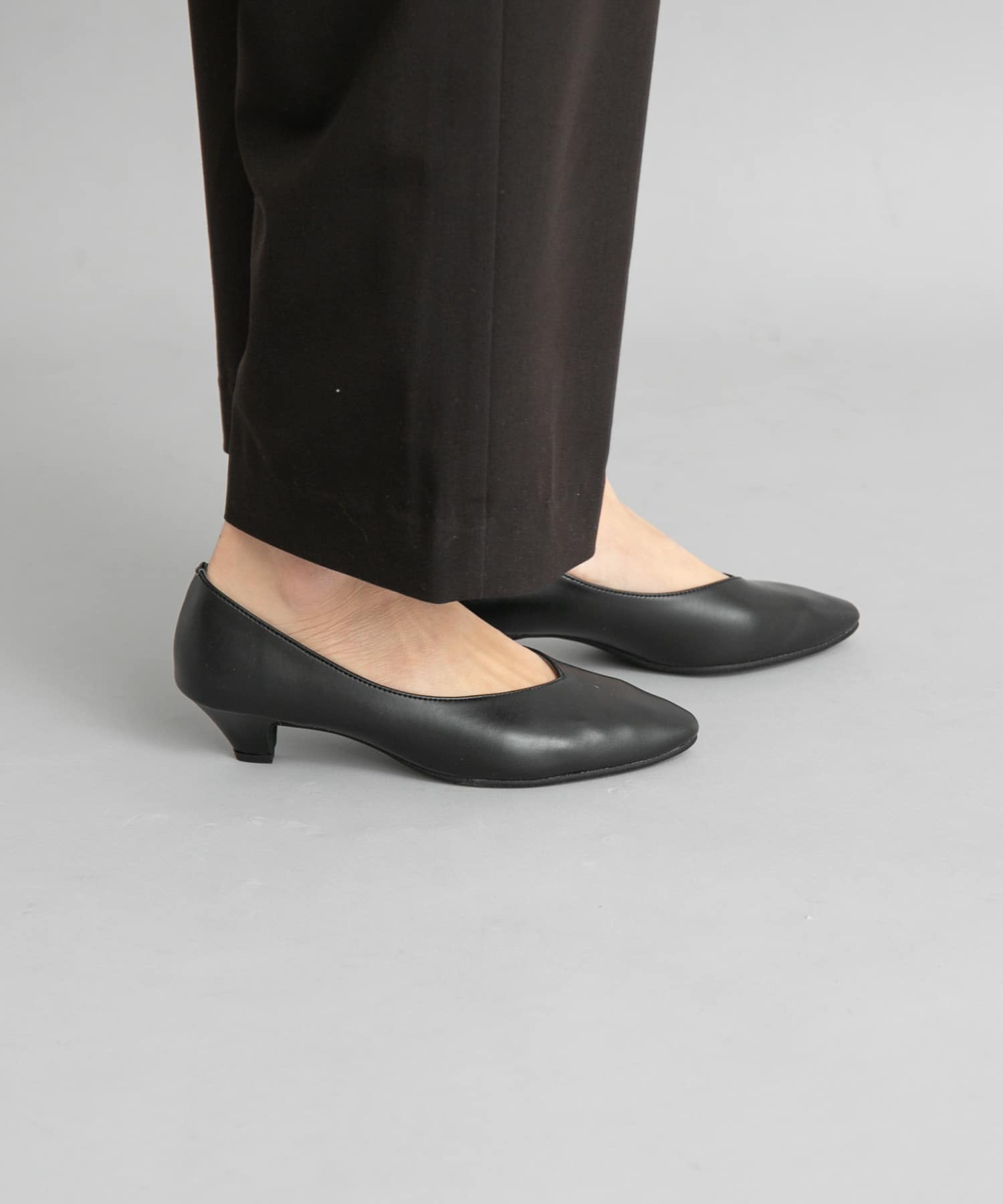 ソフトヒールパンプス BLACK 36