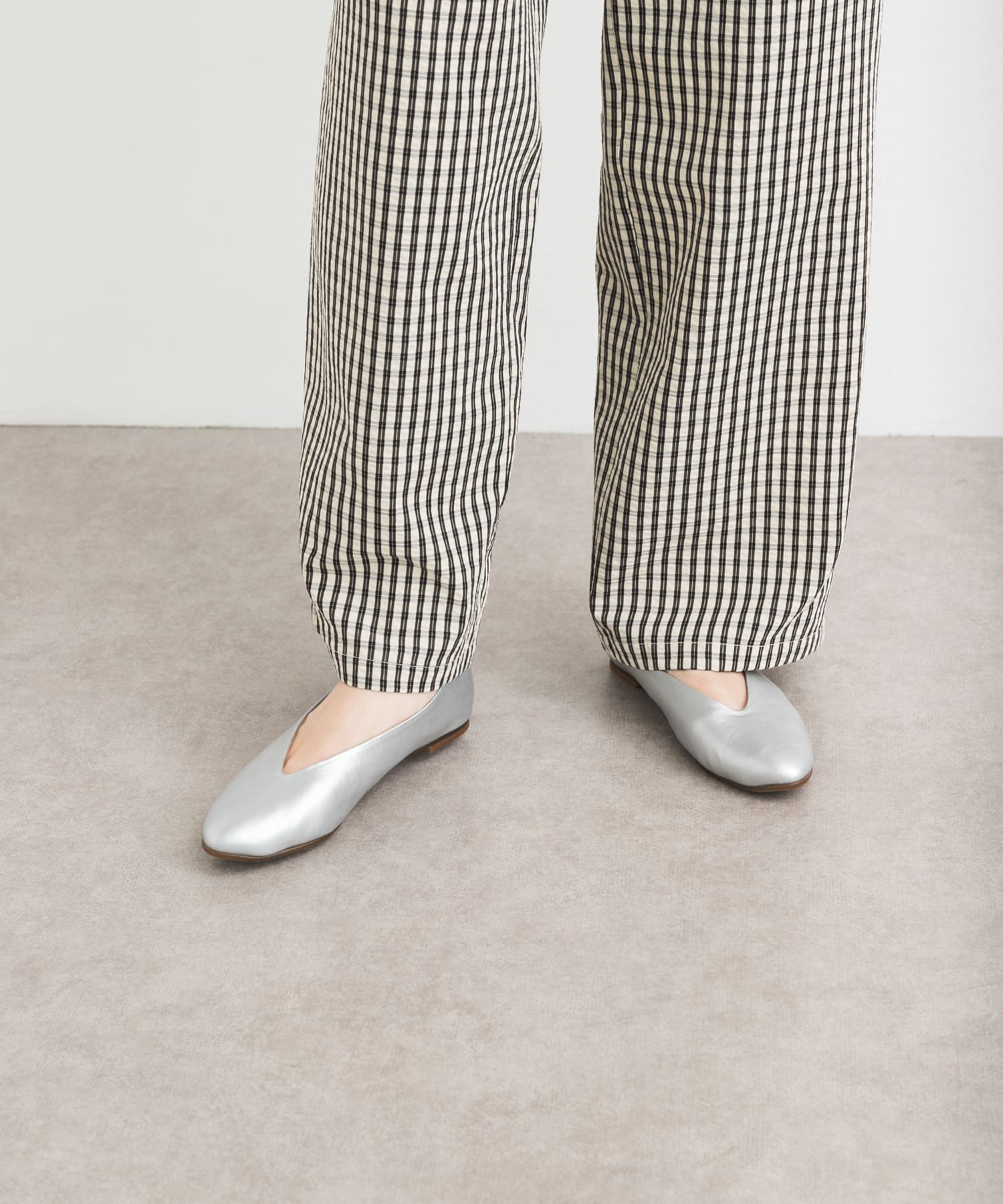 Vカットパンプス SILVER 35