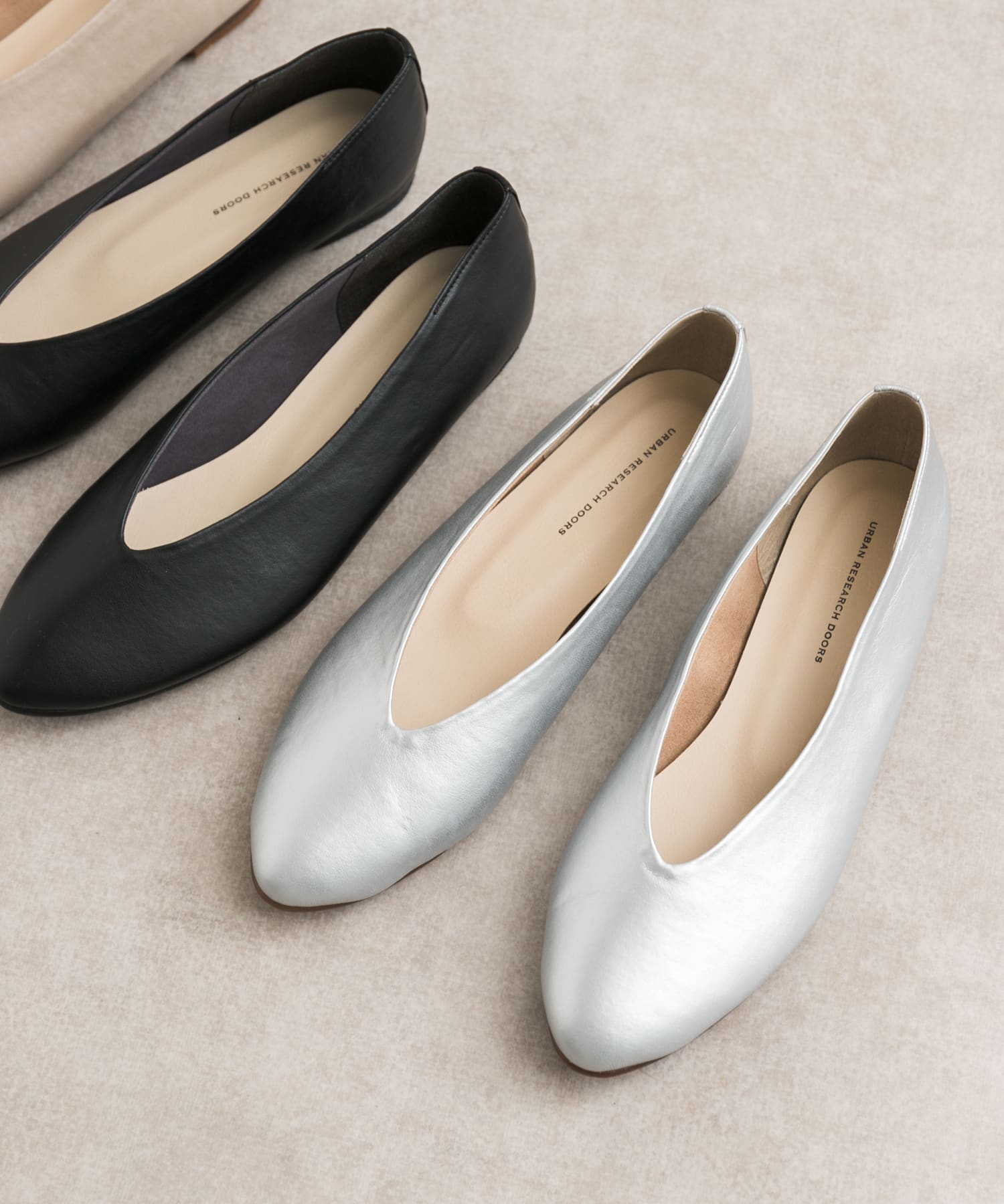 Vカットパンプス SILVER 36