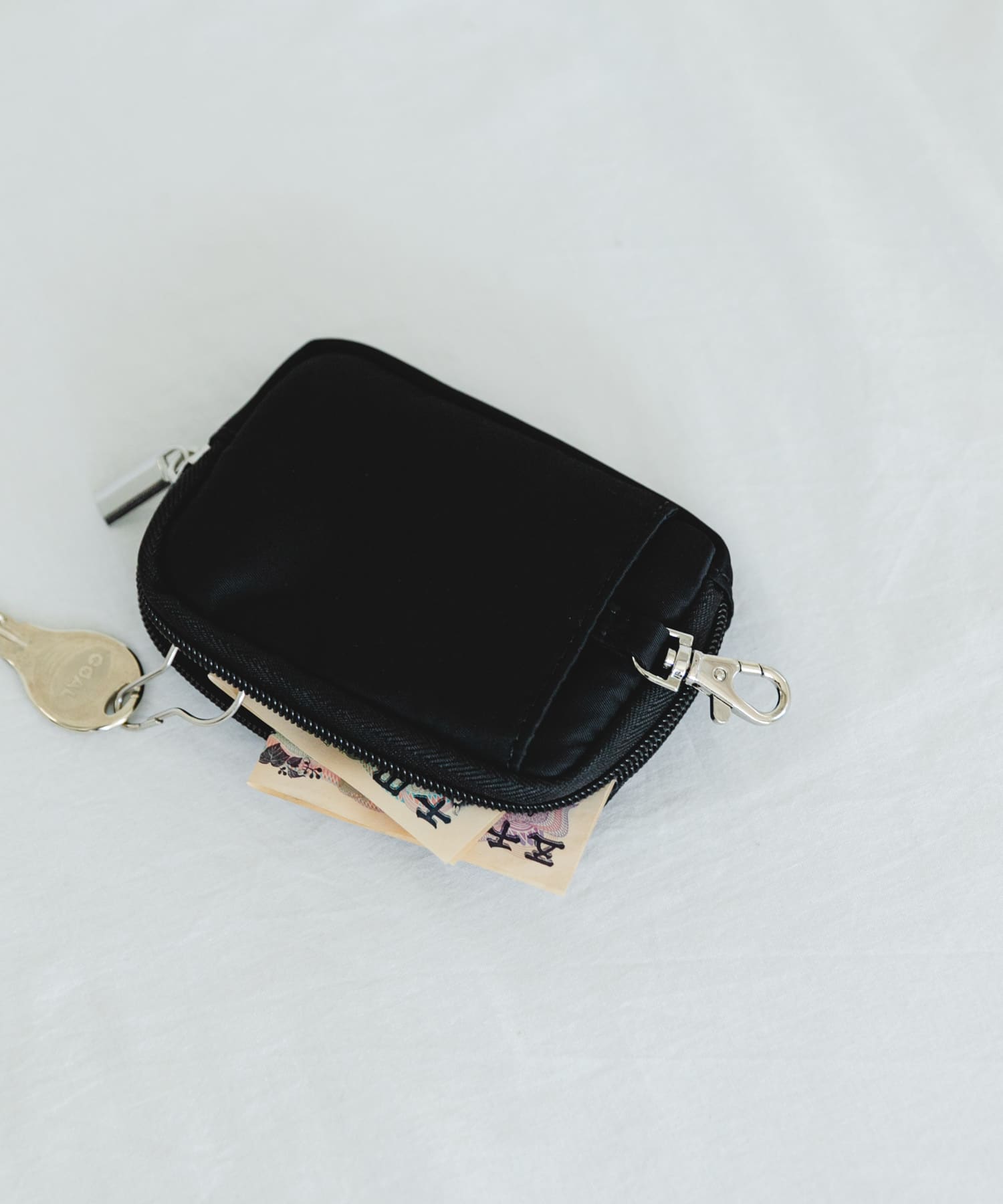 撥水ミニウォレット BLACK one