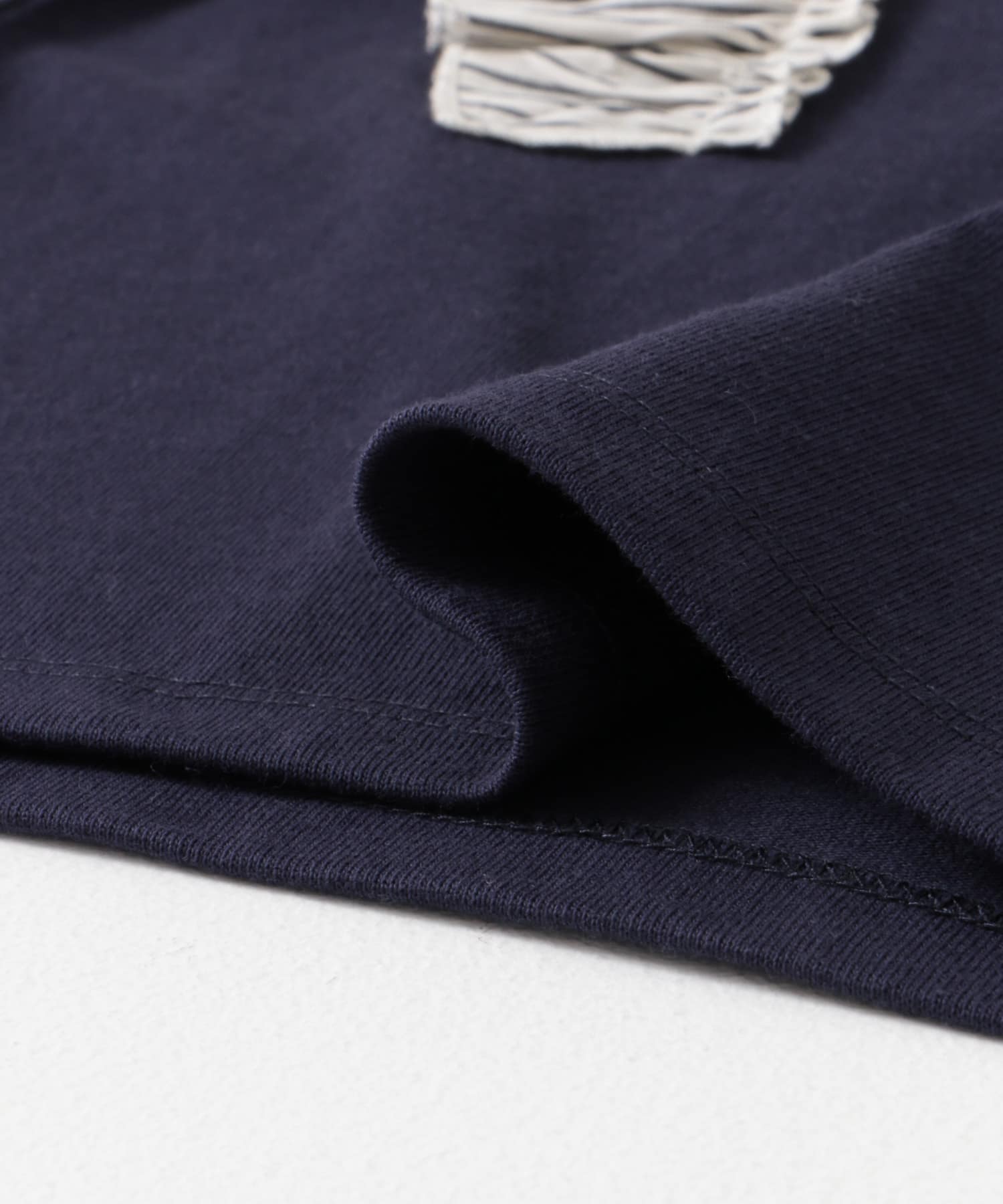 『WEB/一部店舗限定』布帛ドッキングフリルカットソー(KIDS) NAVY 150