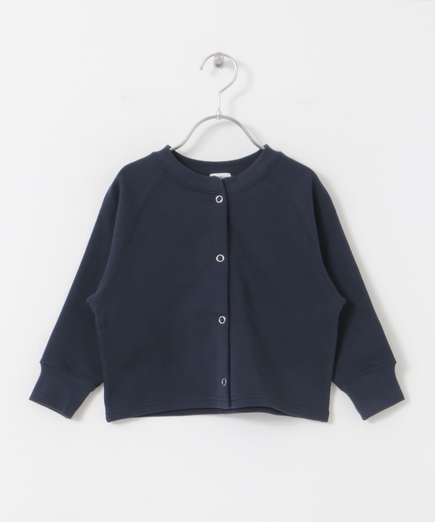 裏毛ラグランカーディガン(KIDS) NAVY 105