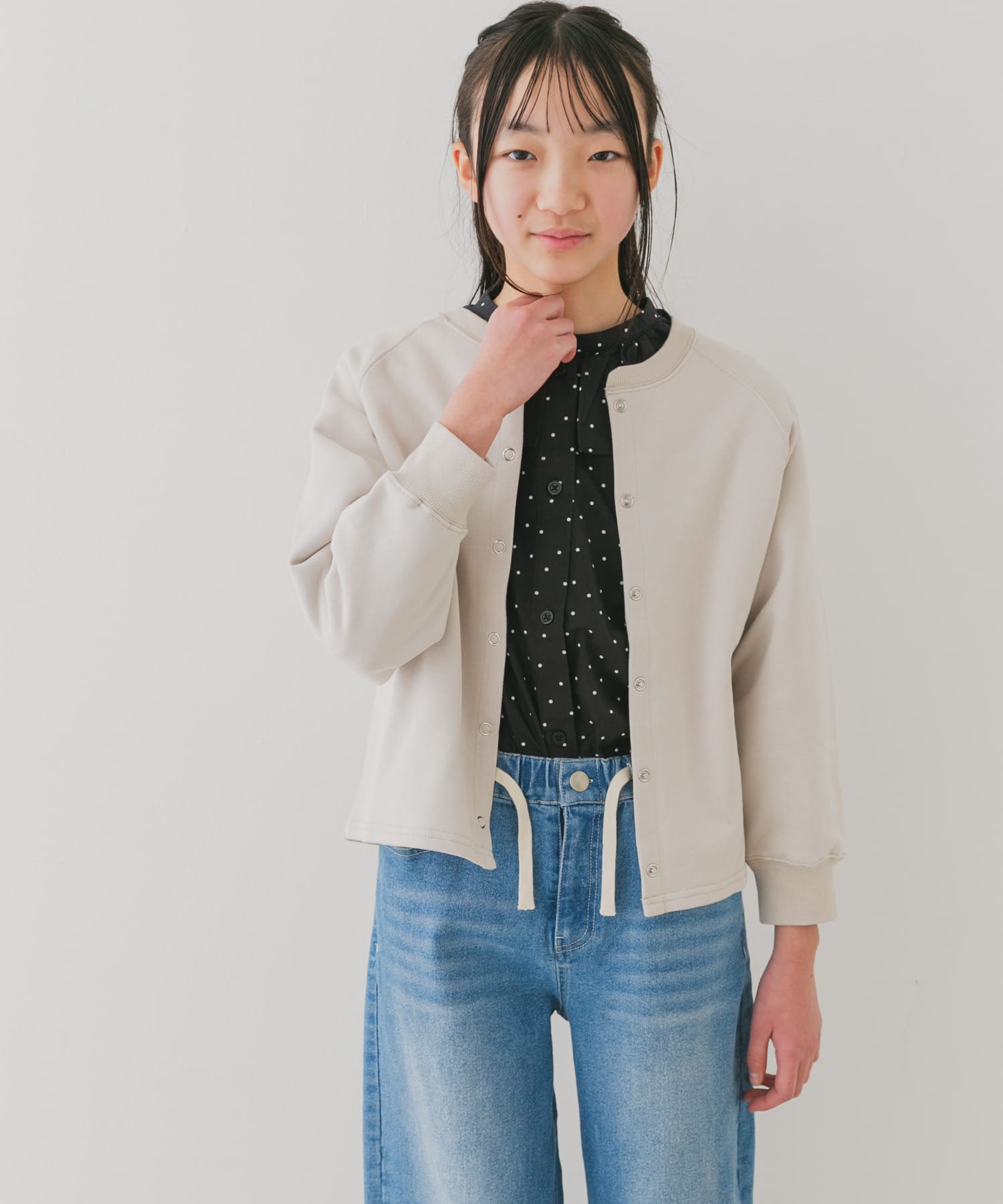 『WEB/一部店舗限定』裏毛ラグランカーディガン(KIDS)