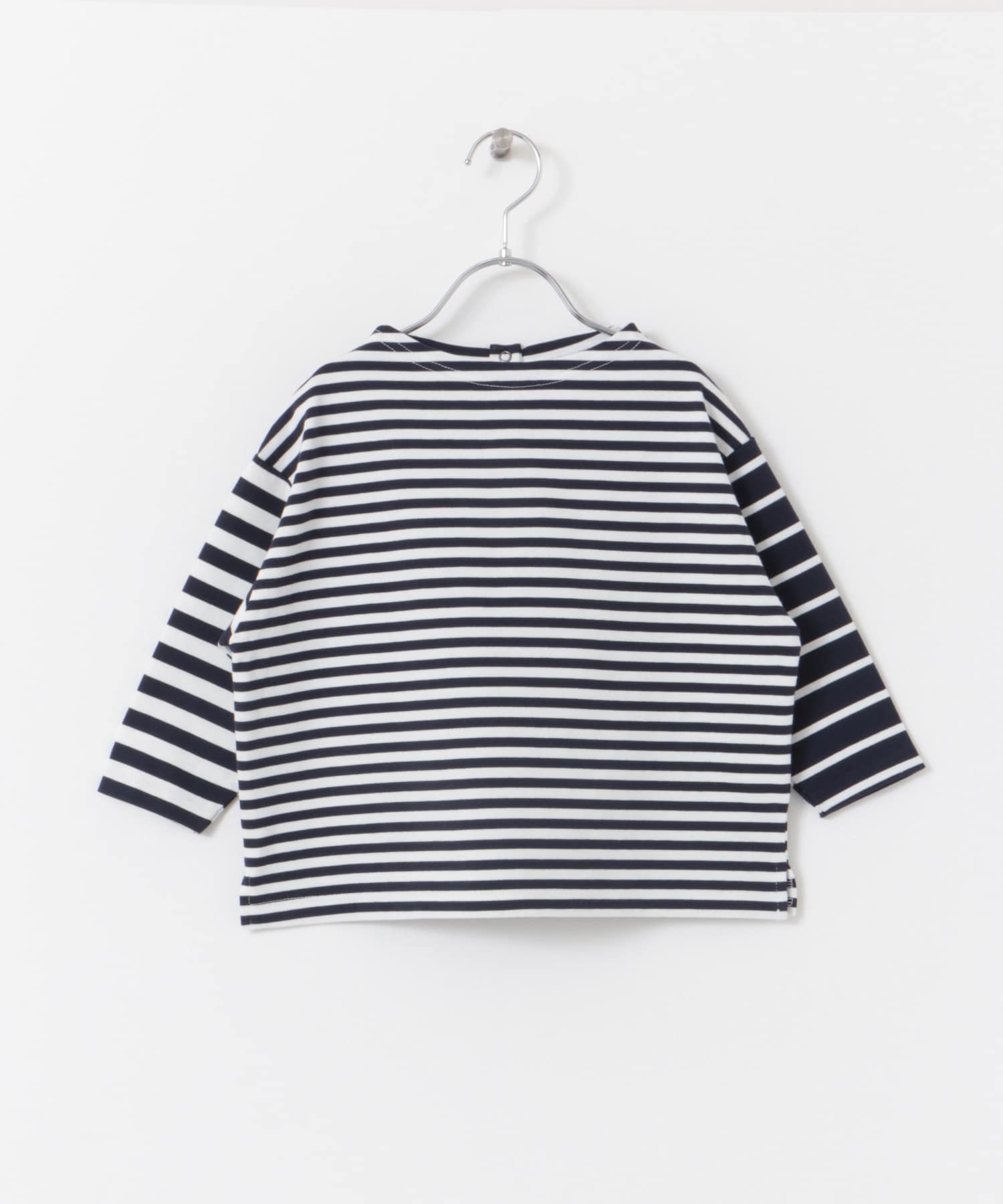 『WEB/一部店舗限定サイズ』CPボートネックボーダー(KIDS) OFF×NVY 105