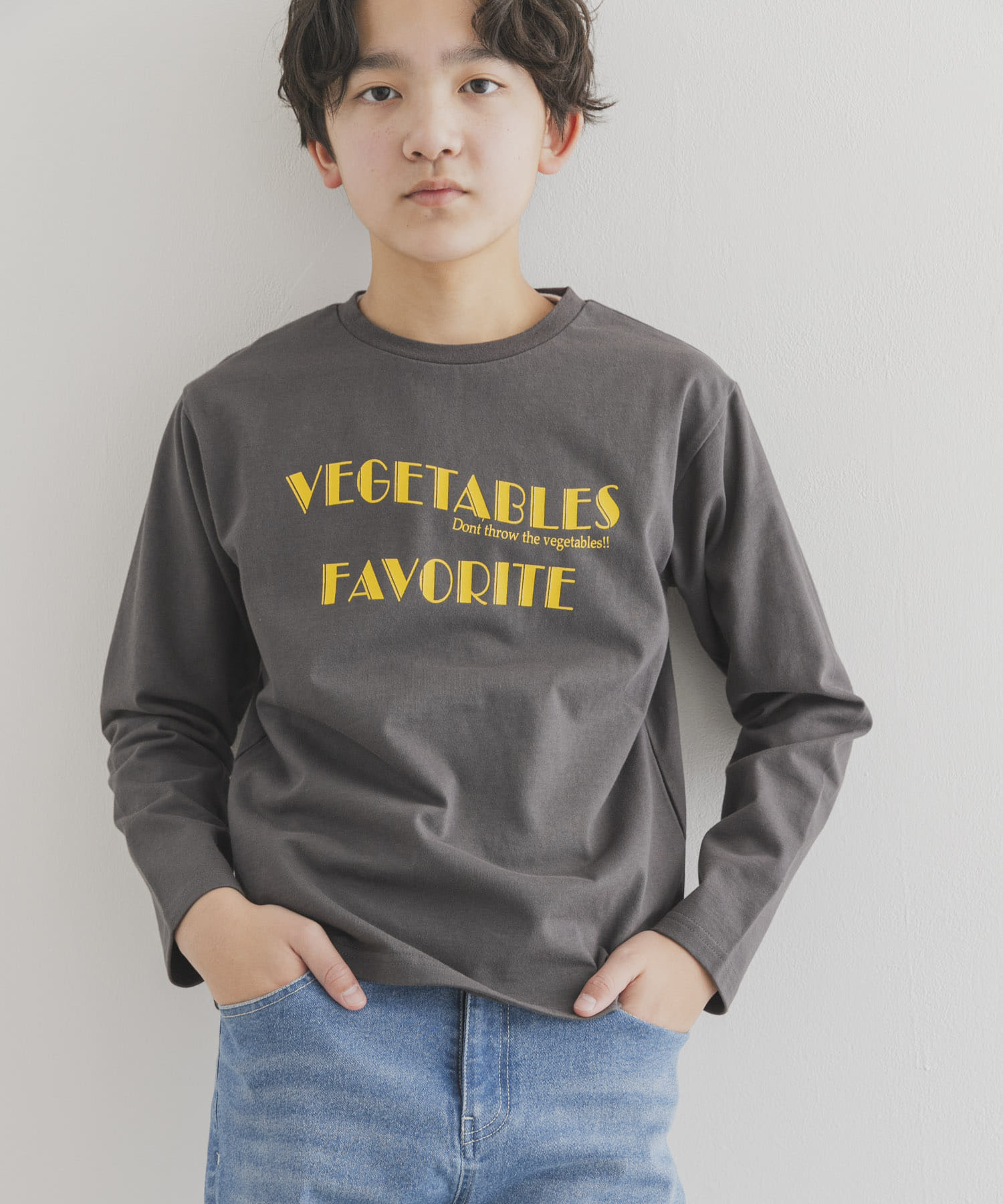 『WEB/一部店舗限定サイズ』ロゴプリントロングTシャツ(KIDS)