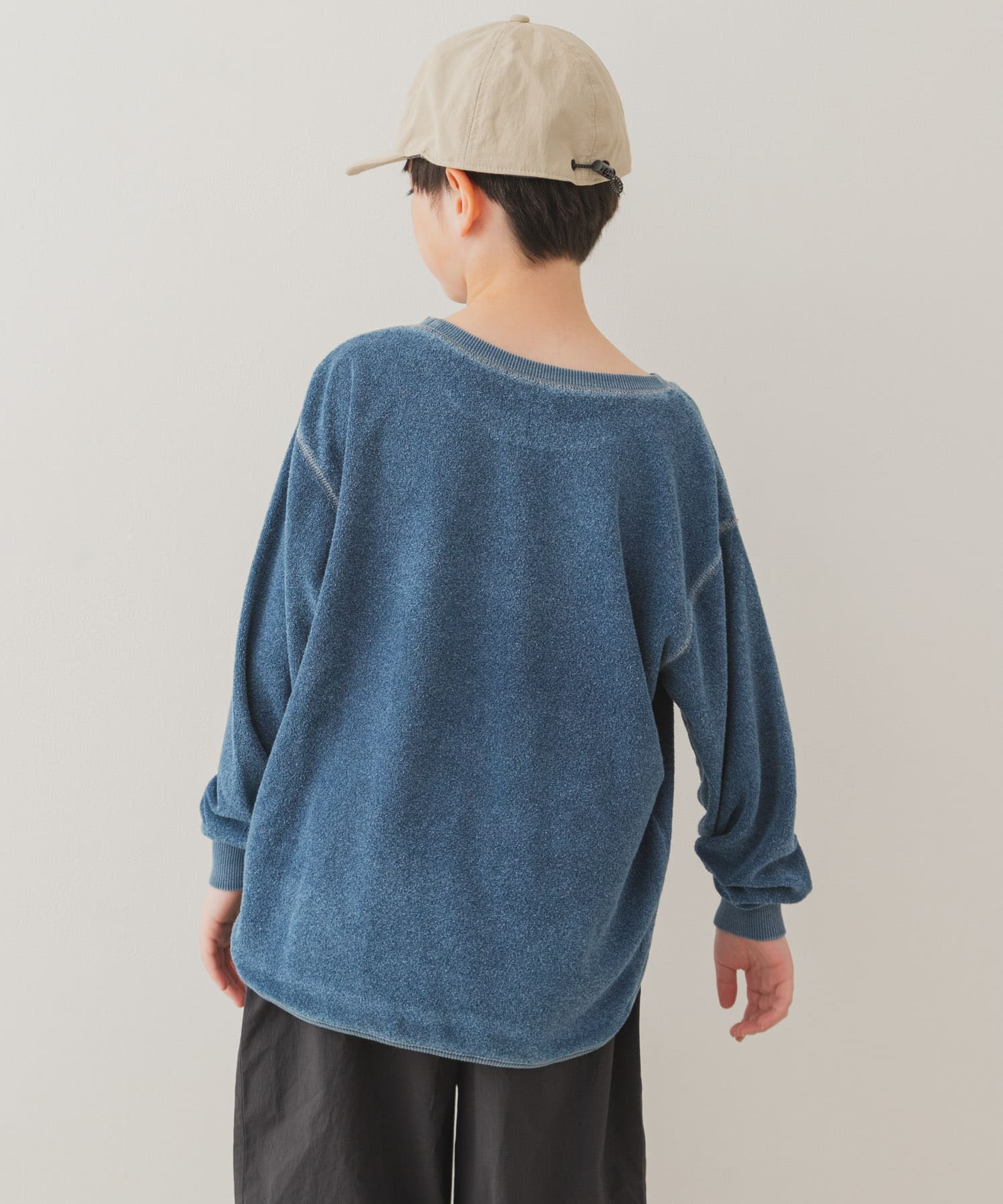 『WEB/一部店舗限定サイズ』パイルステッチロングTシャツ(KIDS)