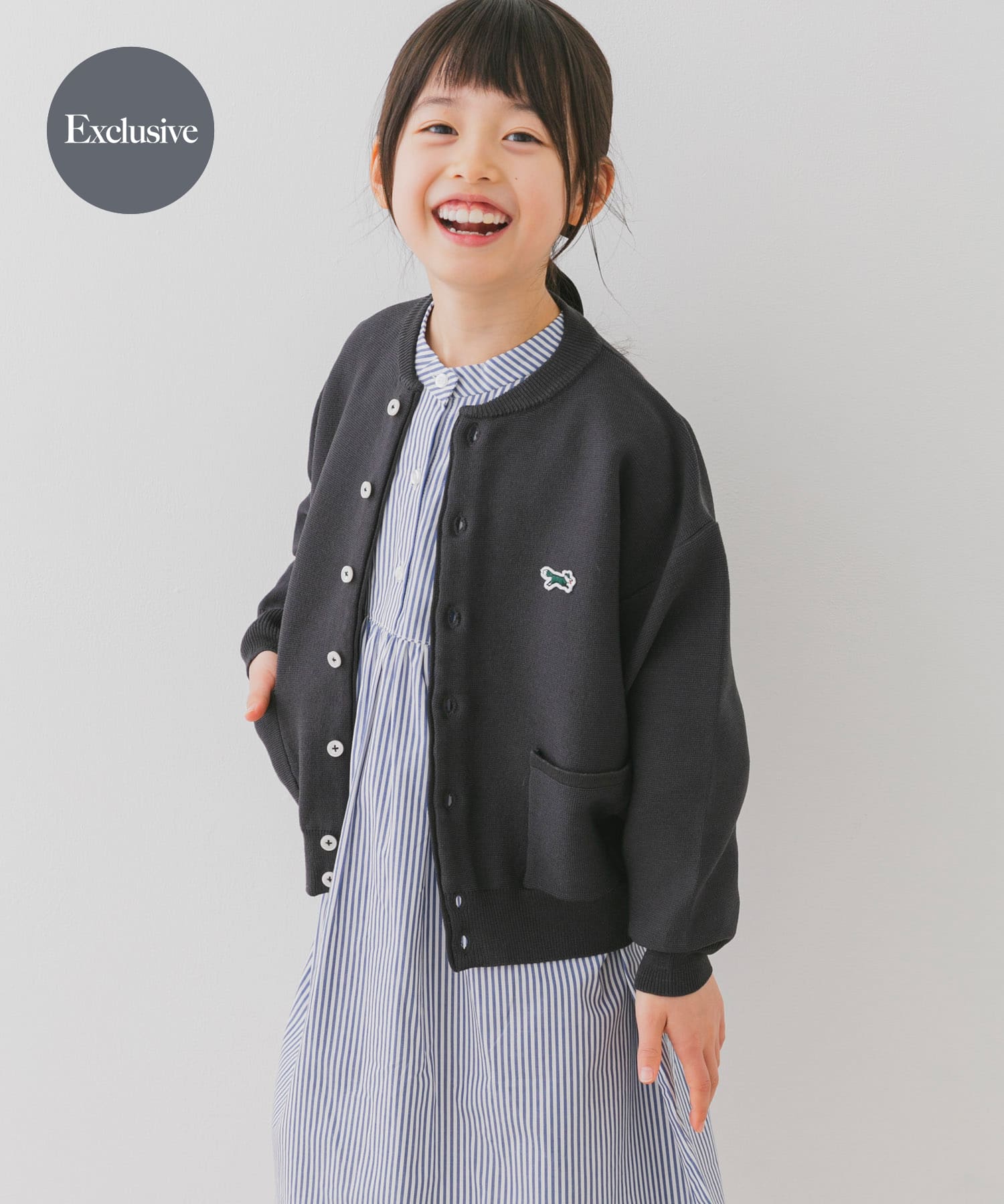 『親子リンク』『別注』PENNEYS×DOORS　THE FOXクルーネックカーディガン(KIDS)