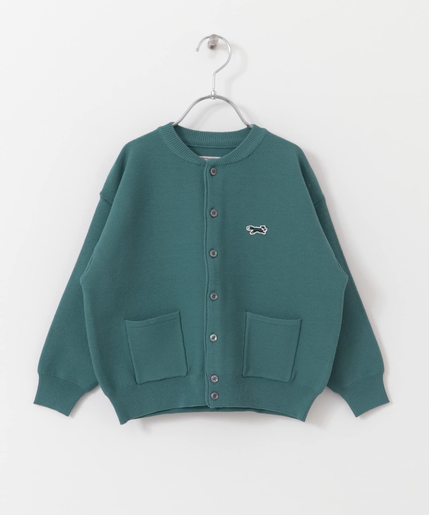 『親子リンク』『別注』PENNEYS×DOORS　THE FOXクルーネックカーディガン(KIDS) BLUE 120