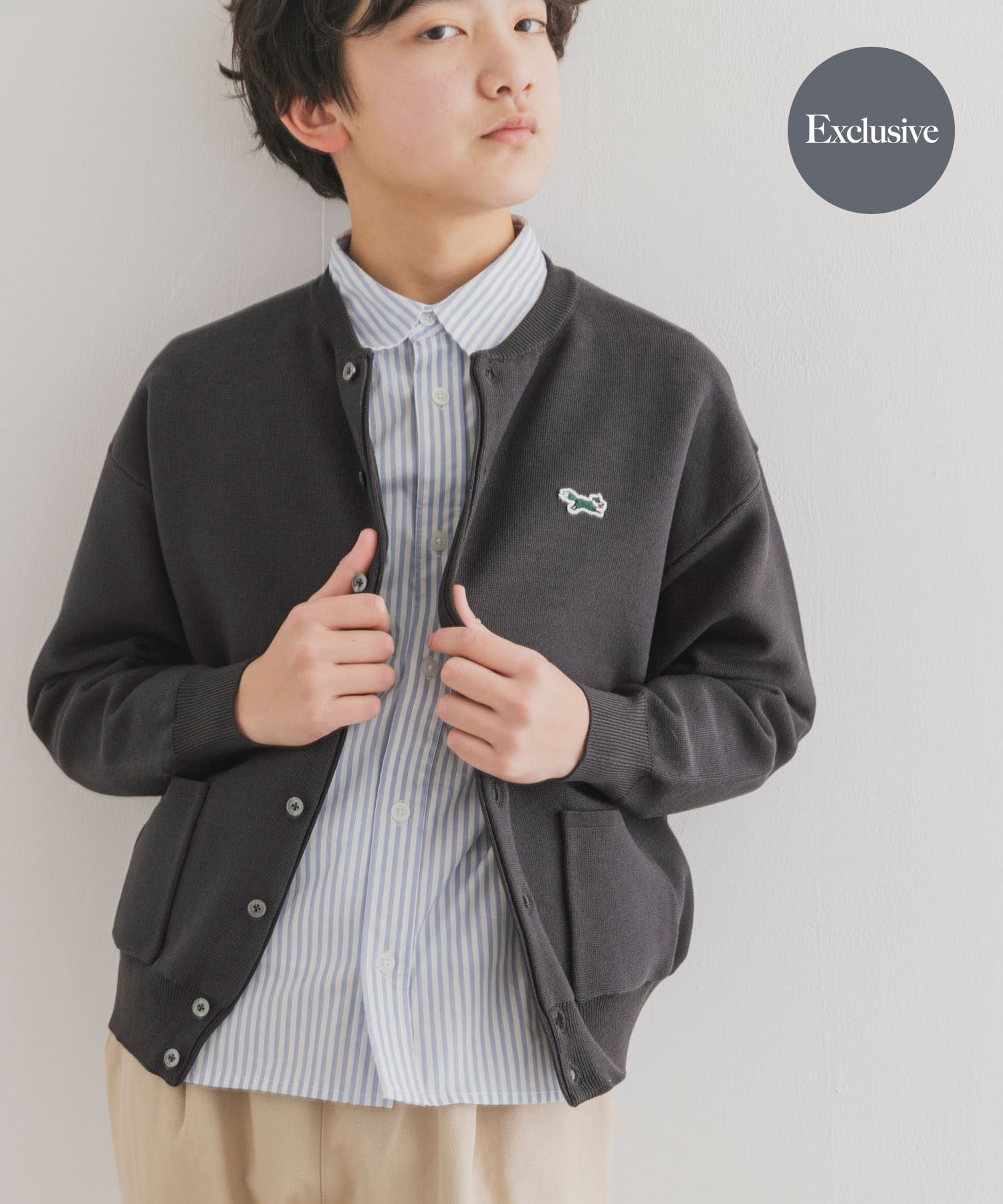 『親子リンク』『別注』PENNEYS×DOORS　THE FOXクルーネックカーディガン(KIDS)