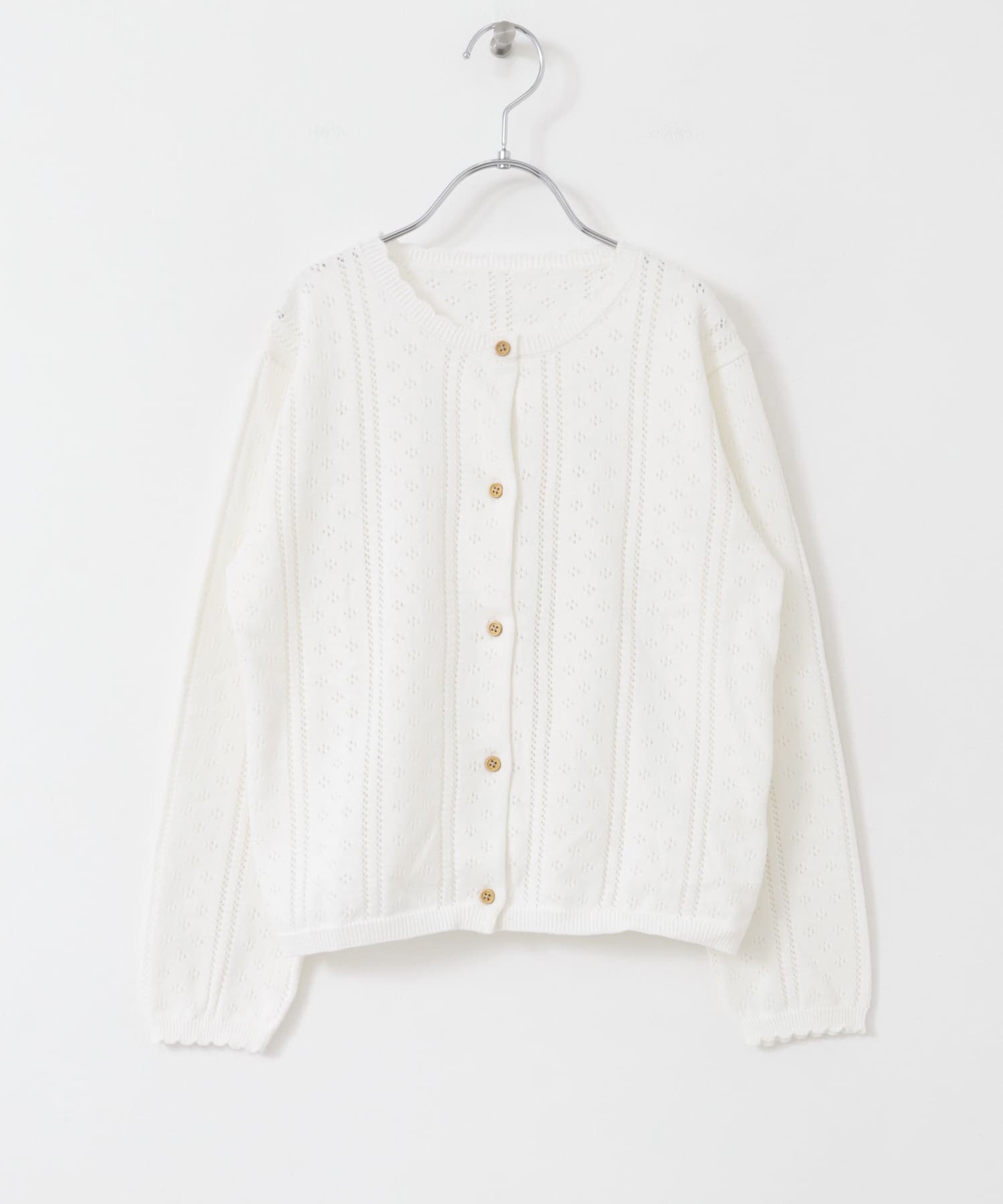 『WEB/一部店舗限定』透かし編みカーディガン(KIDS) OFF 150