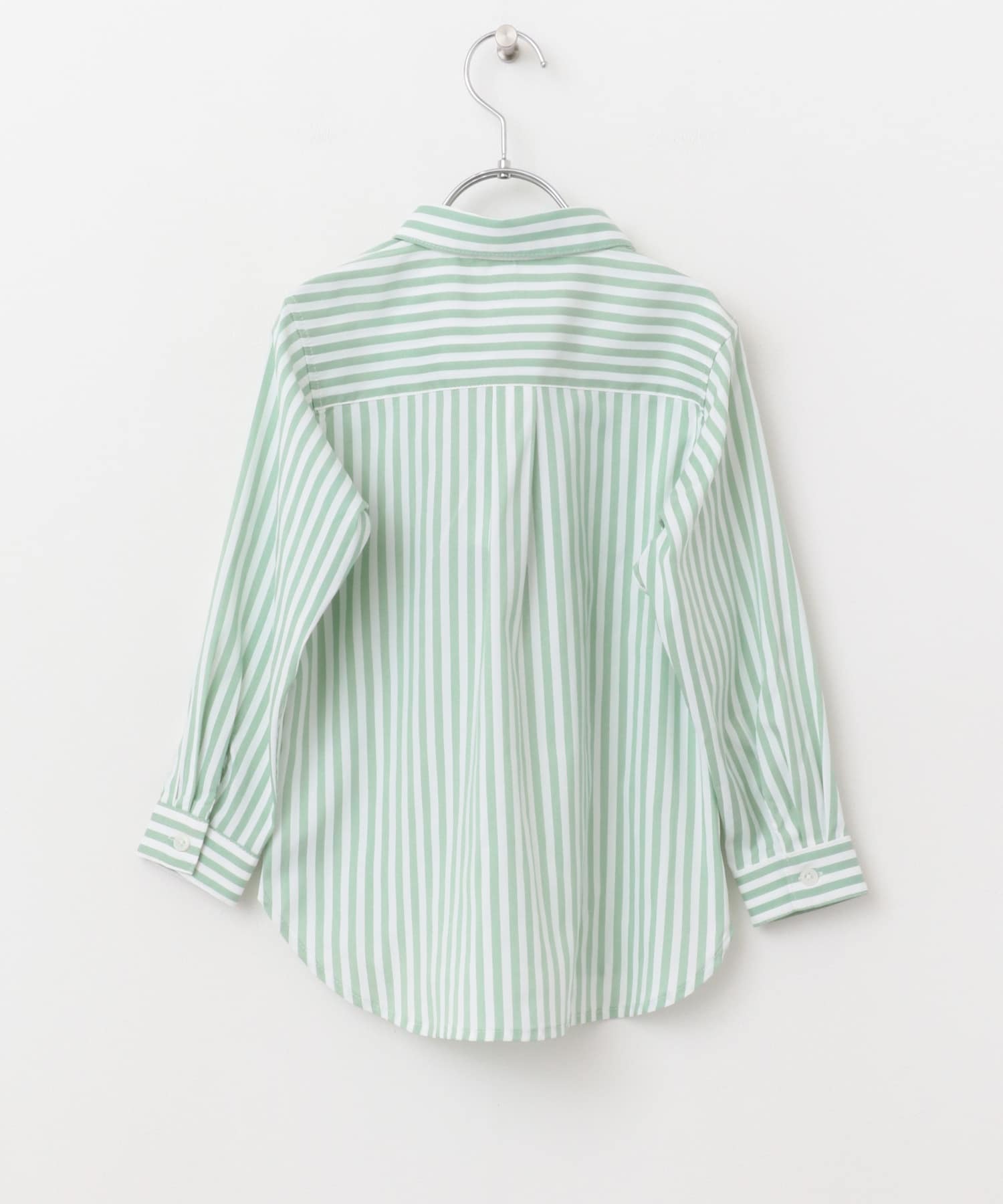 ストレッチレギュラーカラーシャツ(KIDS) OFF×GREEN 120