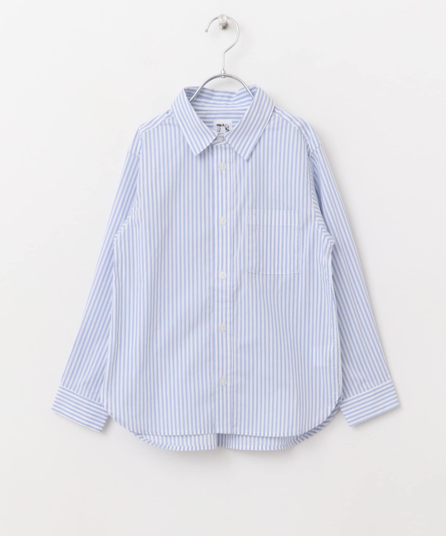 ストレッチレギュラーカラーシャツ(KIDS) OFF×BLUE 120