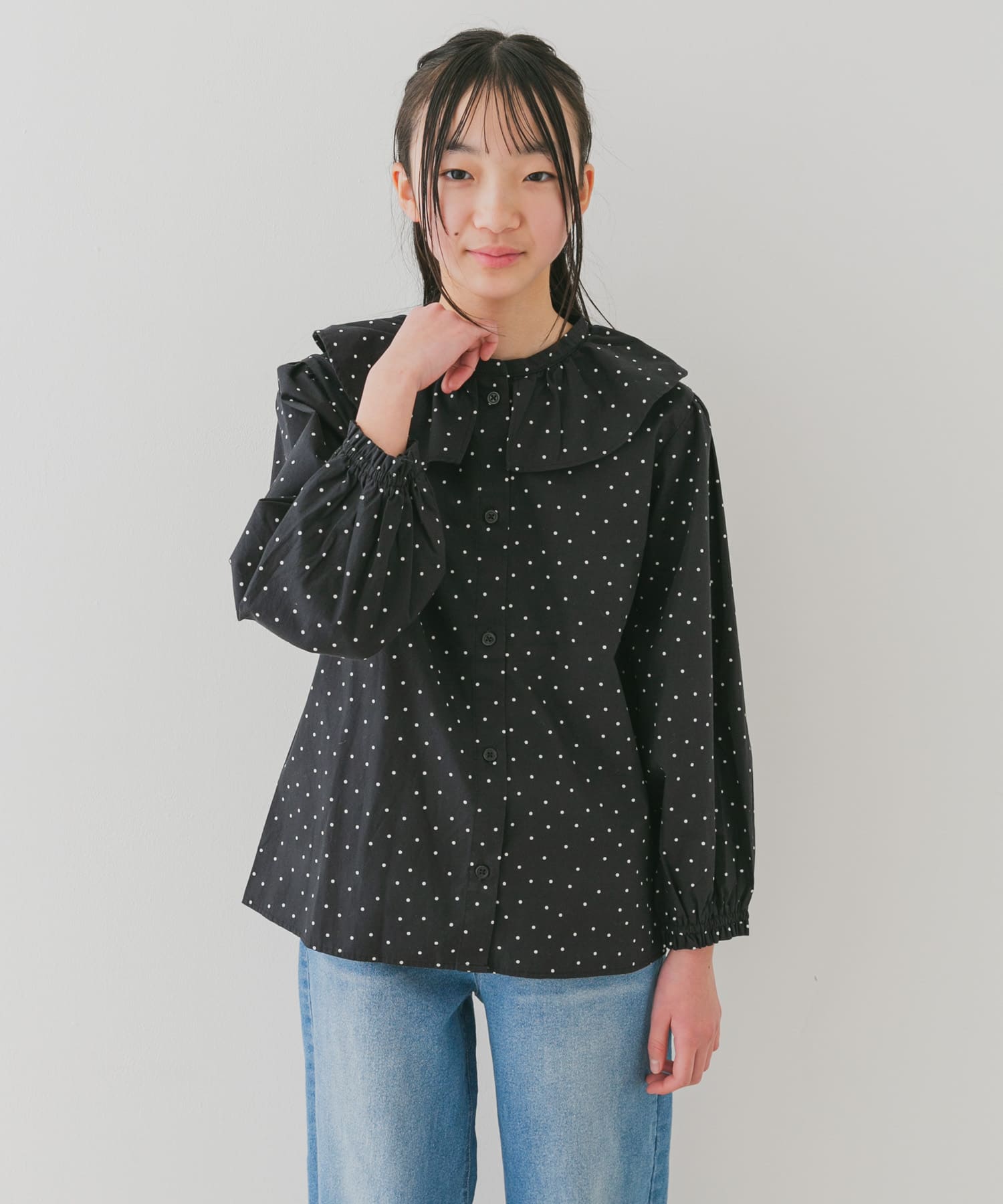 『WEB/一部店舗限定』フリルカラーブラウス(KIDS)