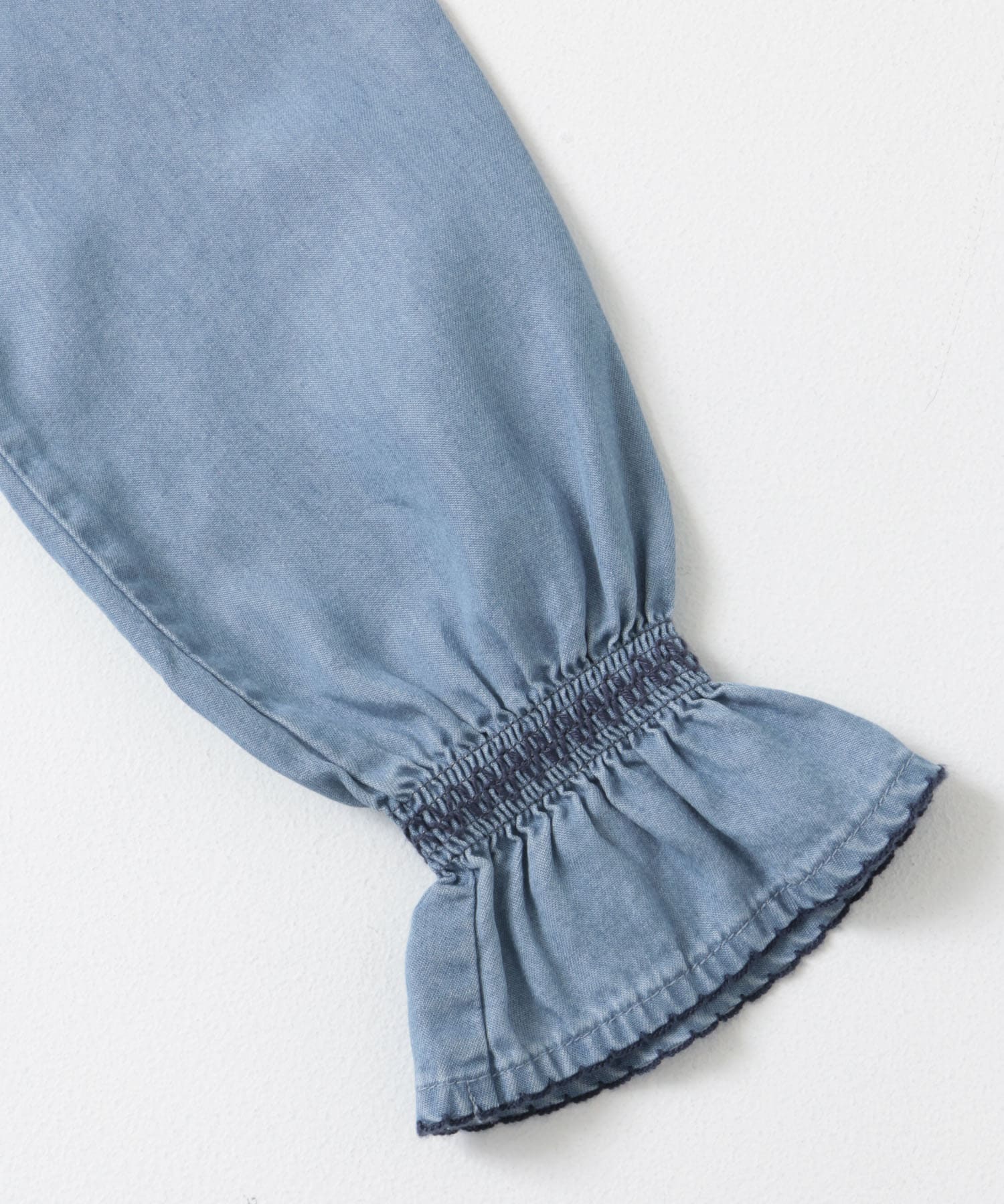 『WEB/一部店舗限定サイズ』テンセルデニムブラウス(KIDS) L.BLUE 105