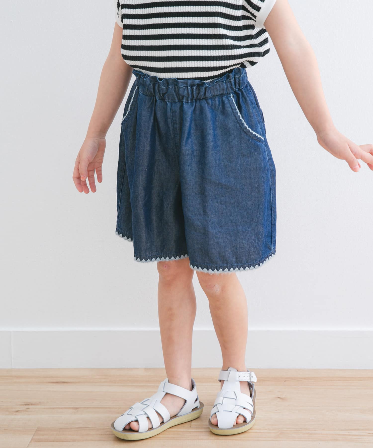 『WEB/一部店舗限定サイズ』テンセルデニムキュロット(KIDS)