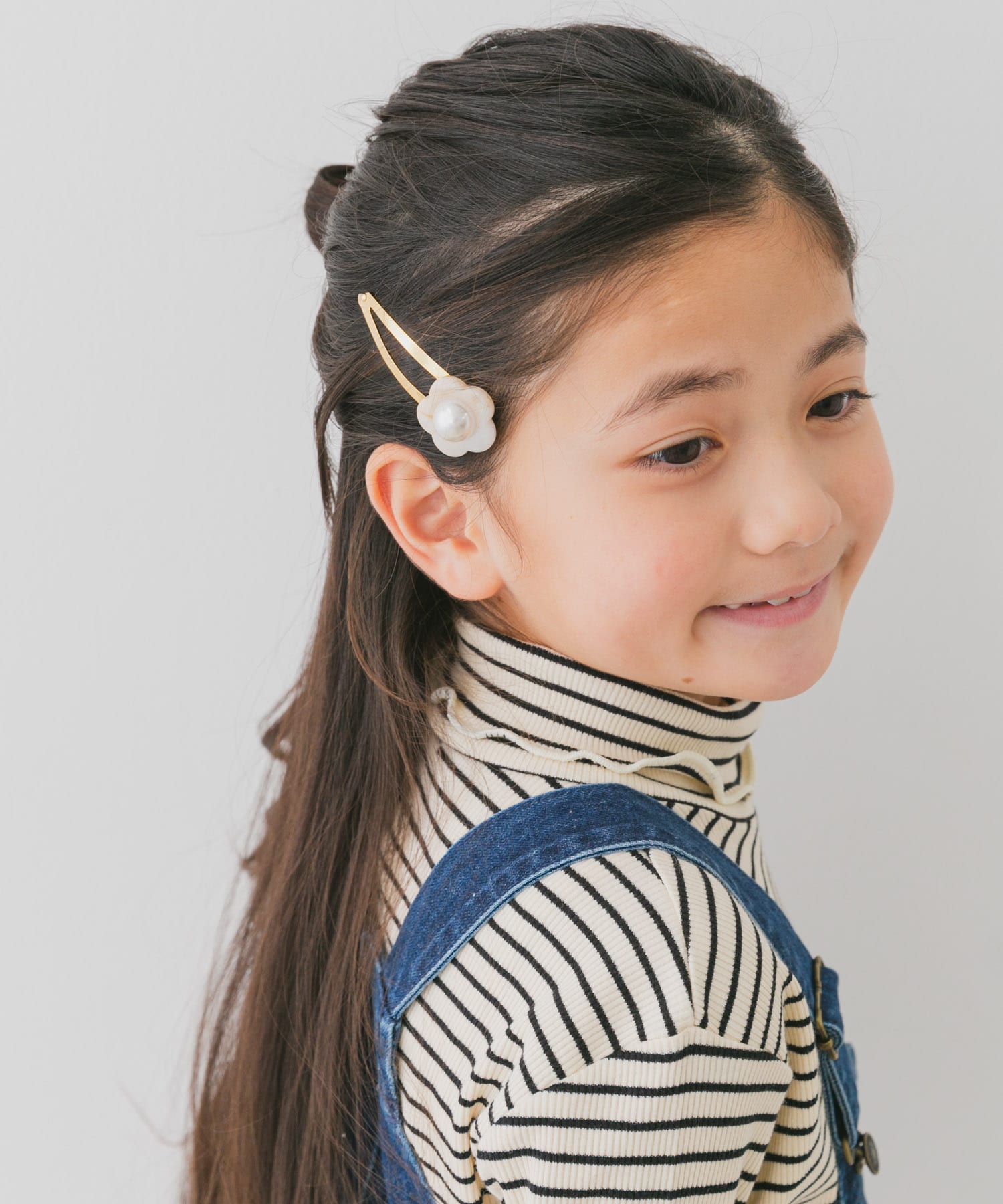 フラワーモチーフヘアピン(KIDS) PINK one