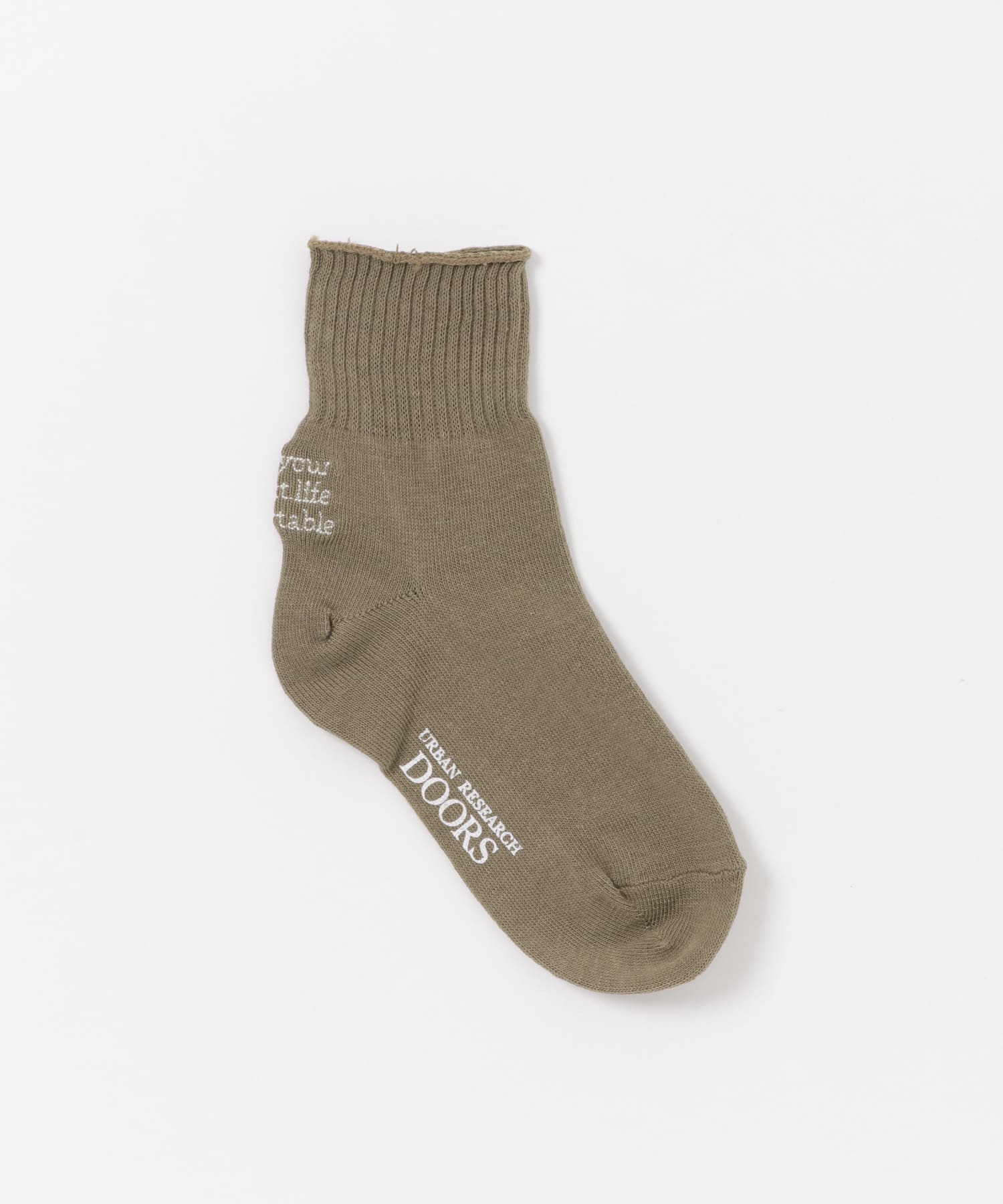 『親子リンク』ロゴ刺繍ソックス(KIDS) KHAKI 16-18