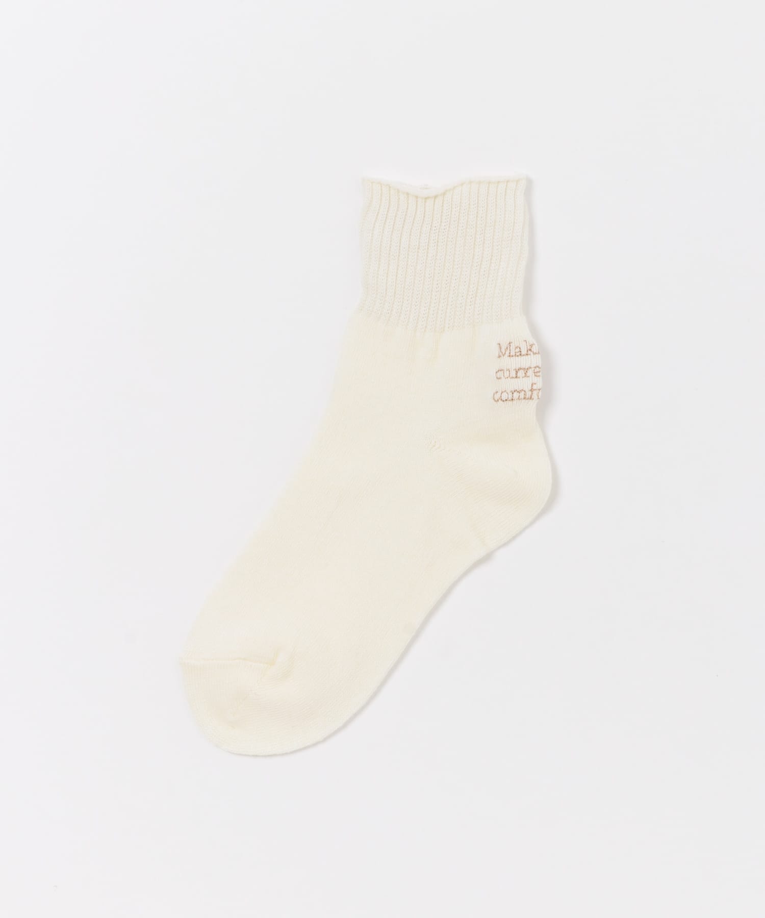 『親子リンク』ロゴ刺繍ソックス(KIDS) IVORY 16-18