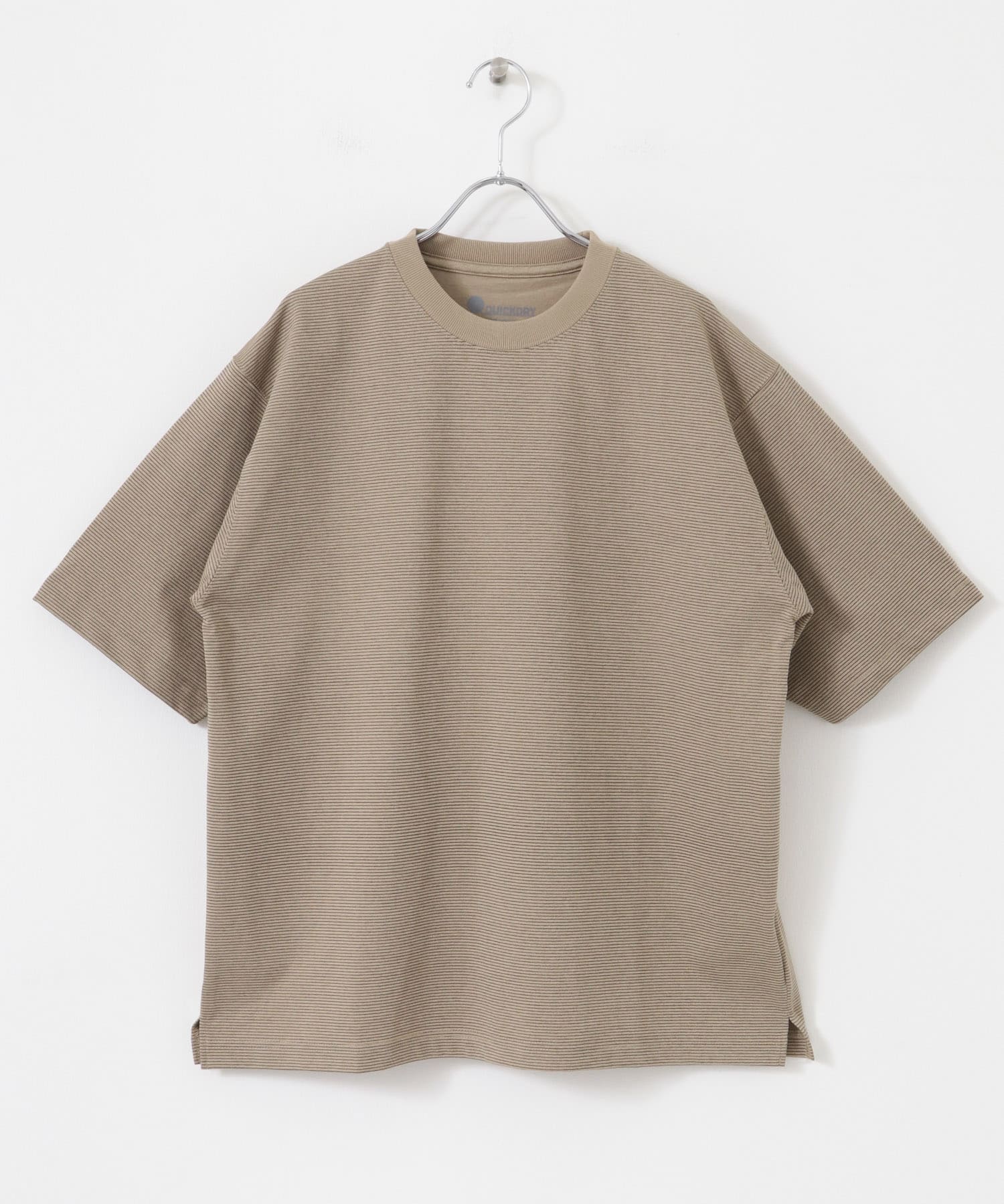 『Sサイズ/WEB限定』『吸水速乾/接触冷感/イージーケア』クイックドライ ショートスリーブTシャツ BEG×BLK S