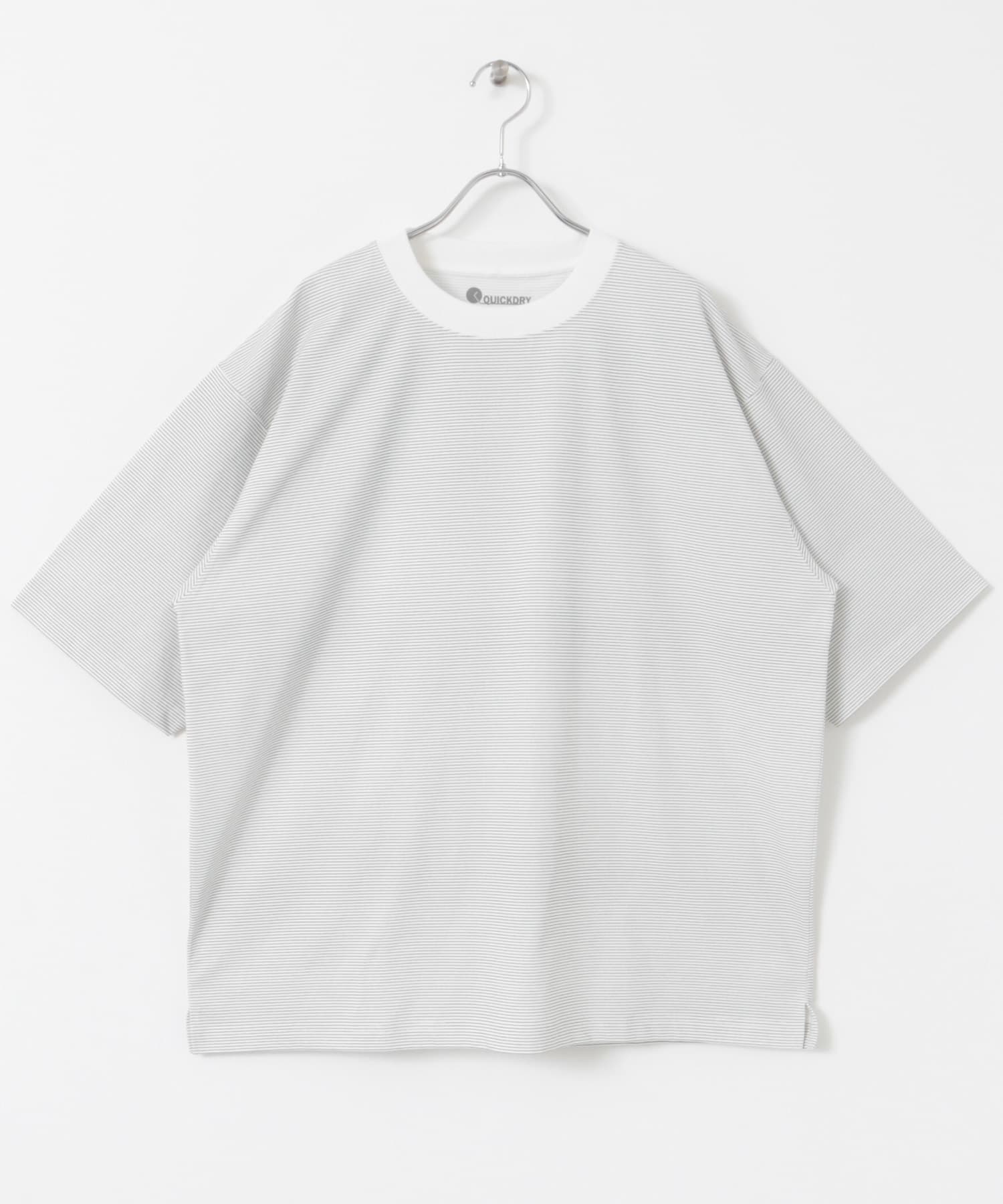 『Sサイズ/WEB限定』『吸水速乾/接触冷感/イージーケア』クイックドライ ショートスリーブTシャツ WHTxBLK S